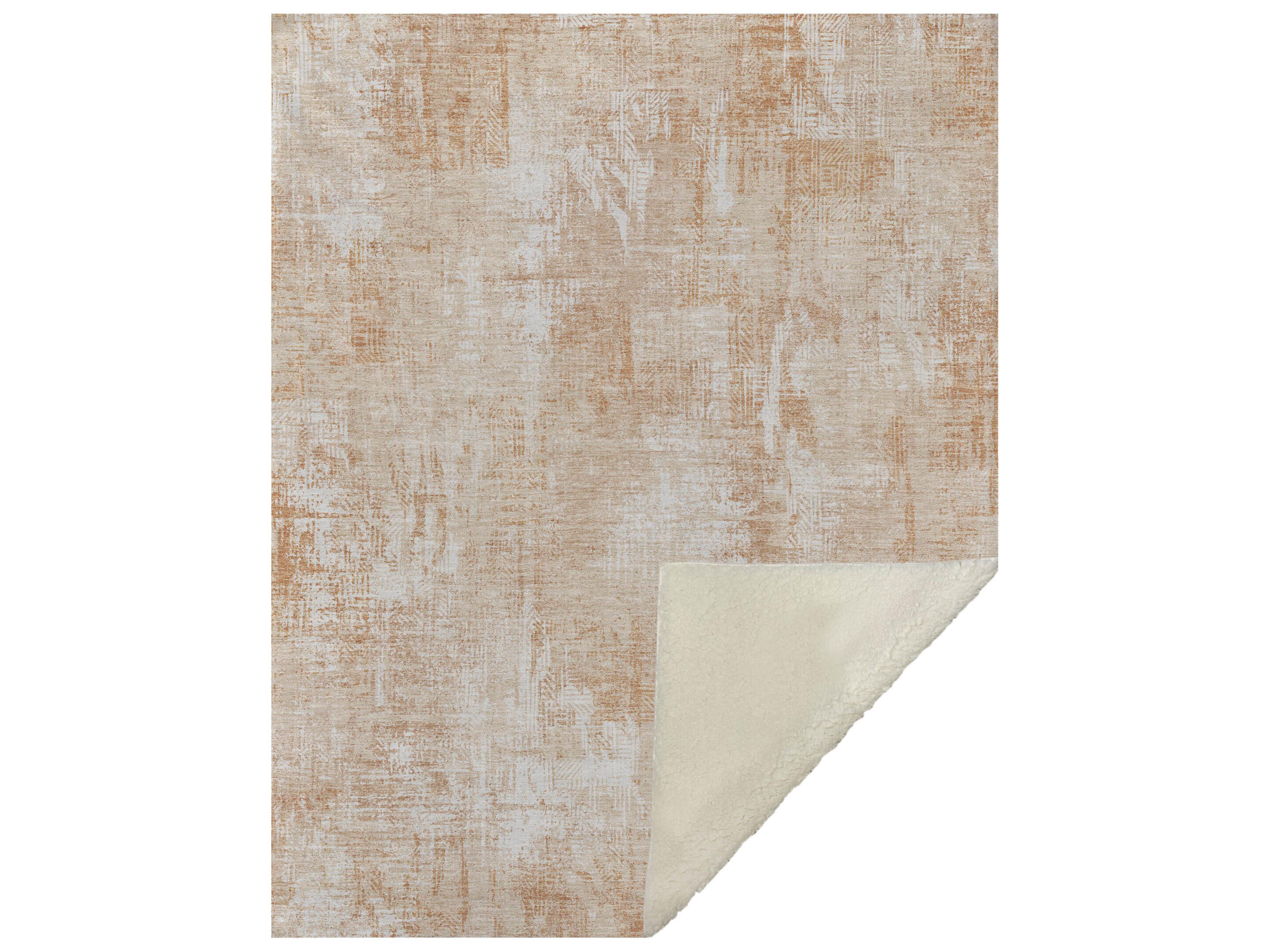 Sherpa Orange Polyester Throw