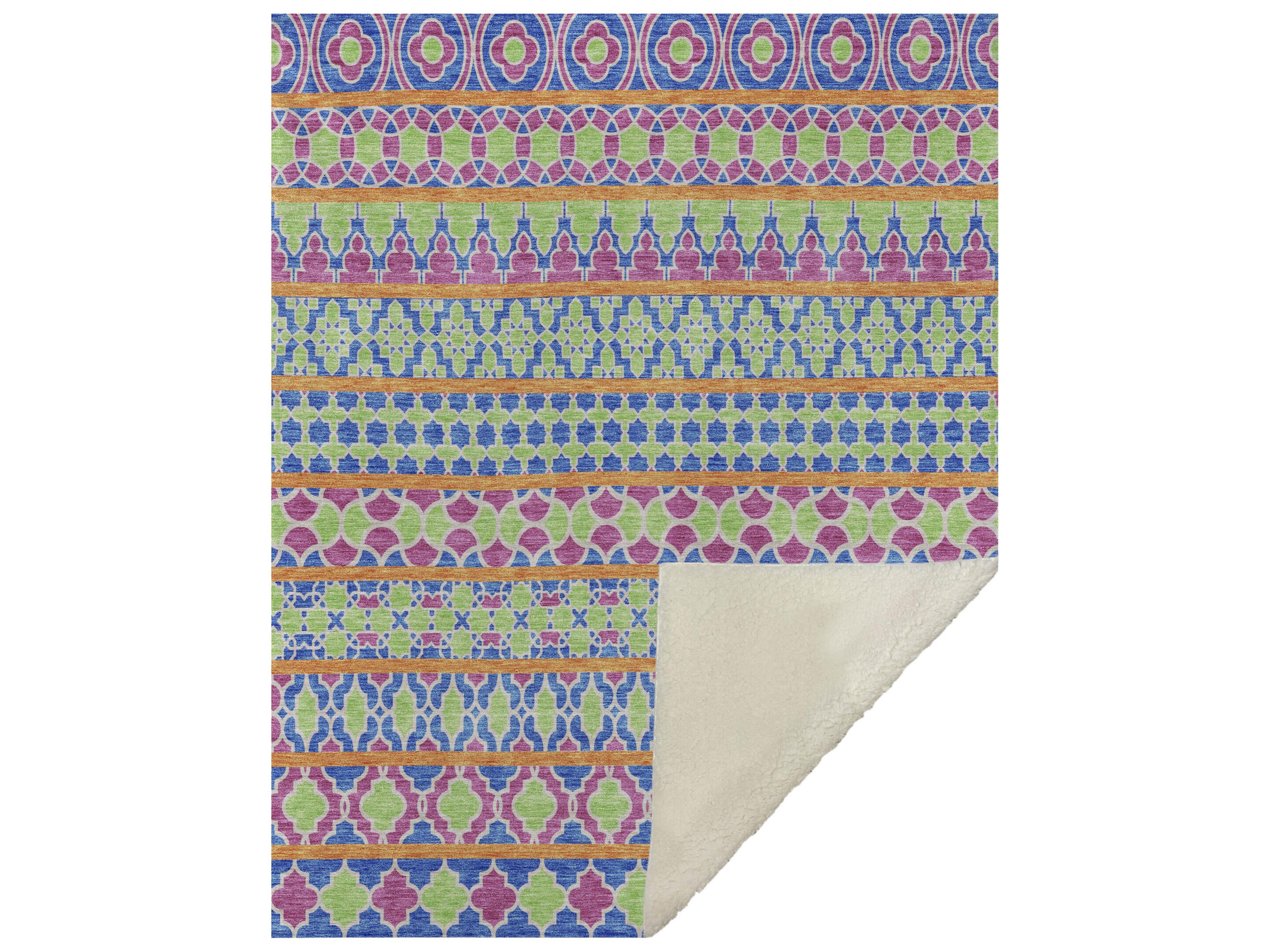 Sherpa Pink Polyester Throw