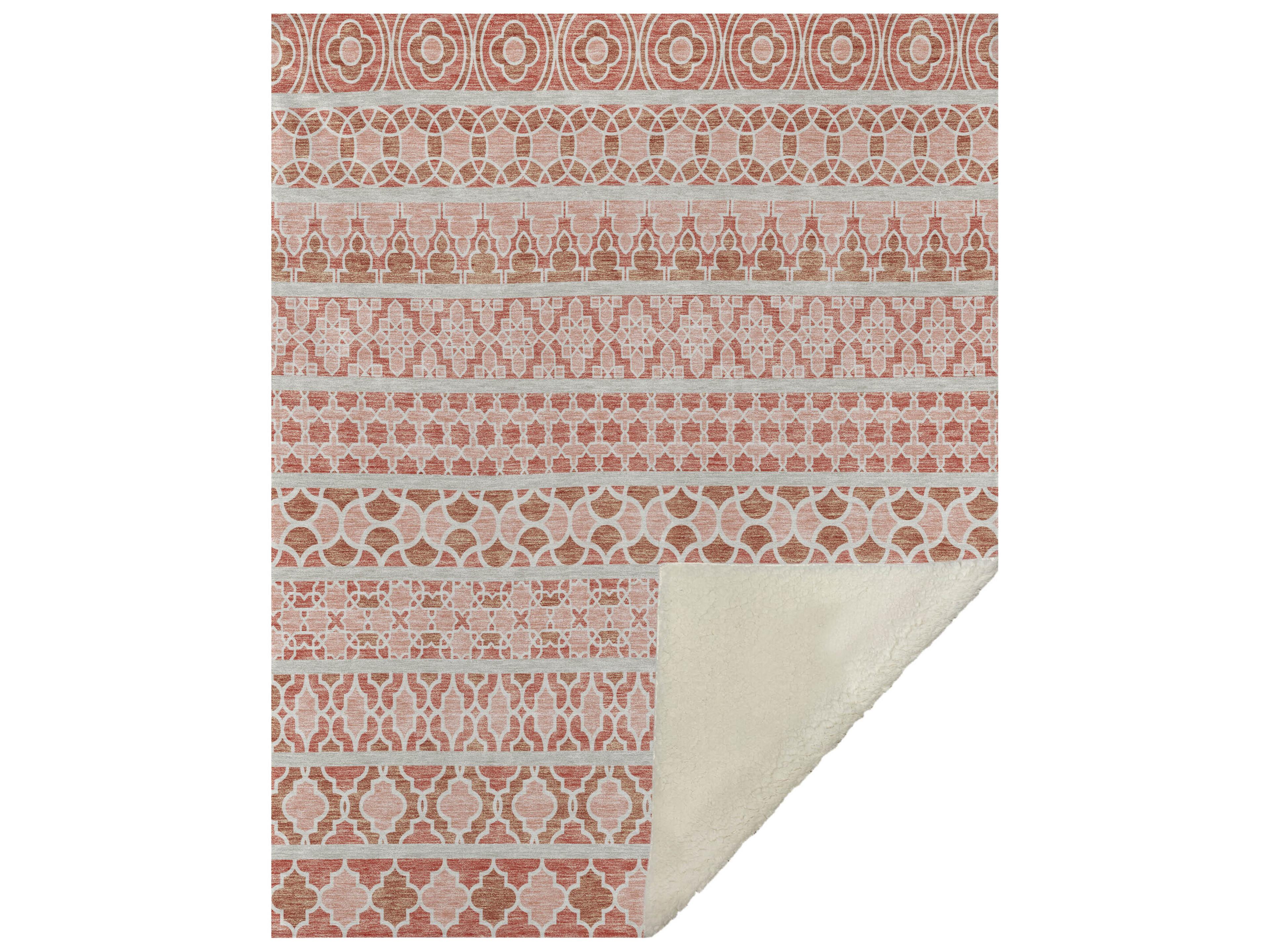 Dalyn Sherpa Orange Polyester Throw