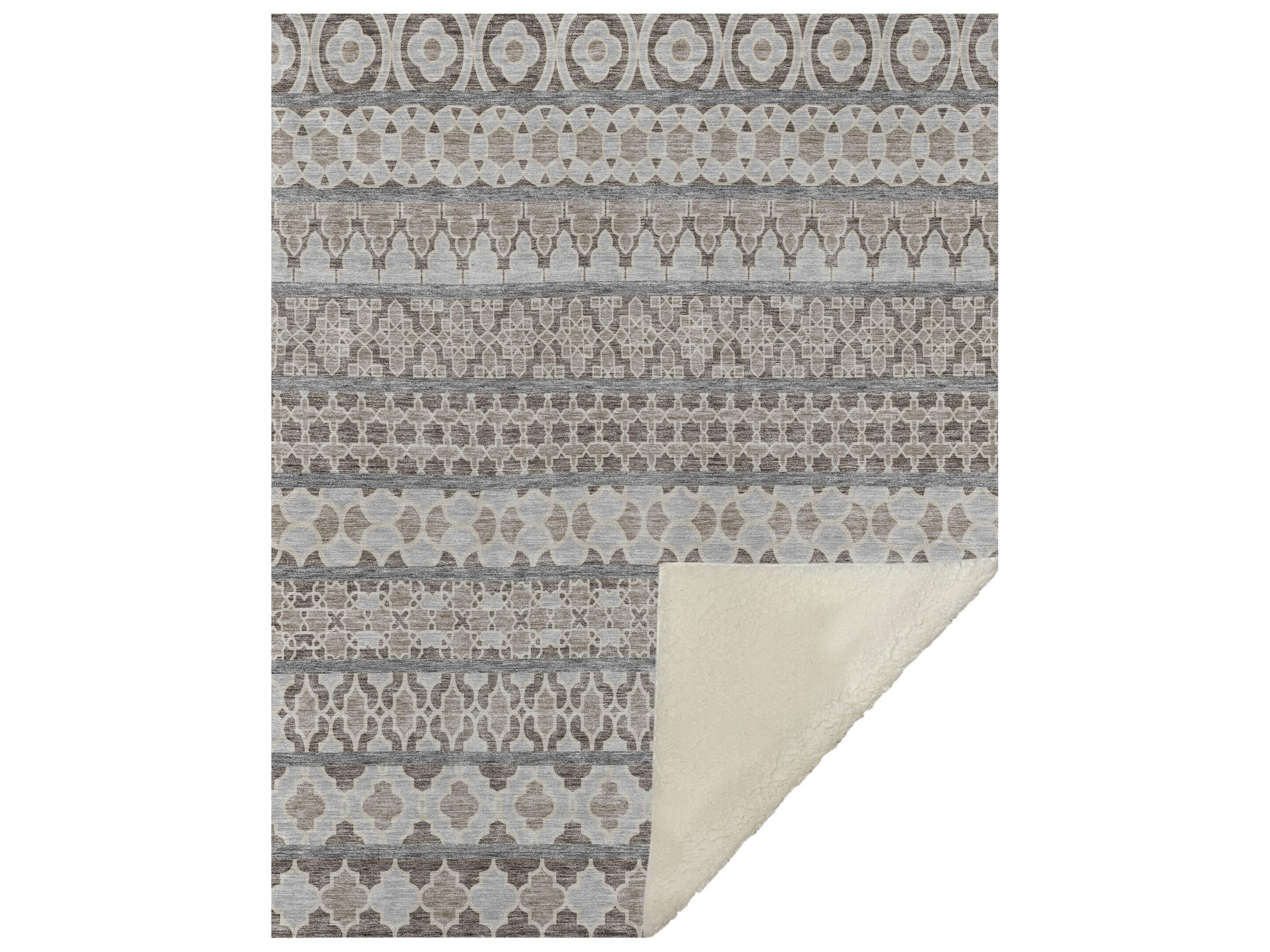 Dalyn Sherpa Brown Polyester Throw