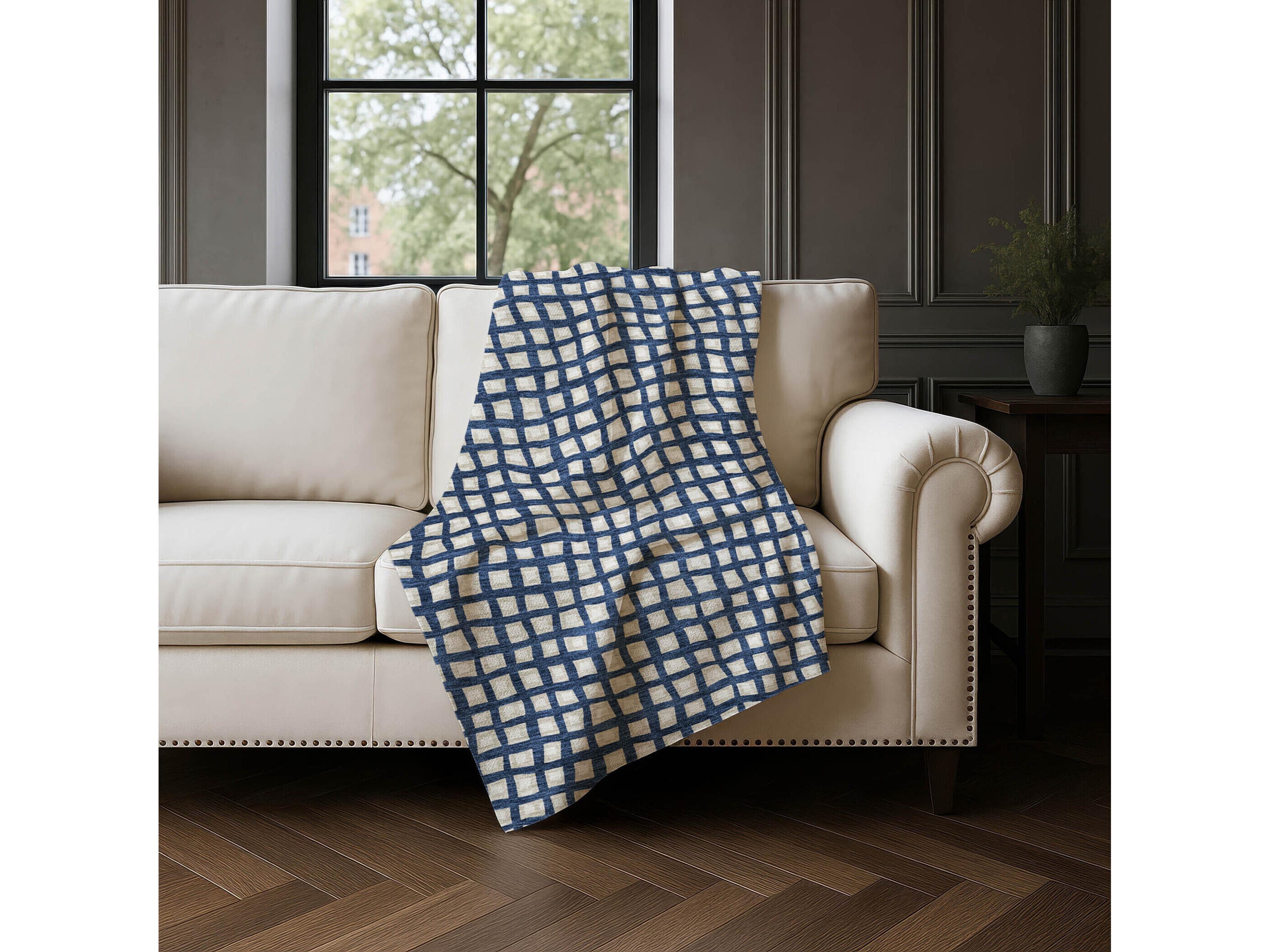 Dalyn Sherpa Blue Polyester Throw