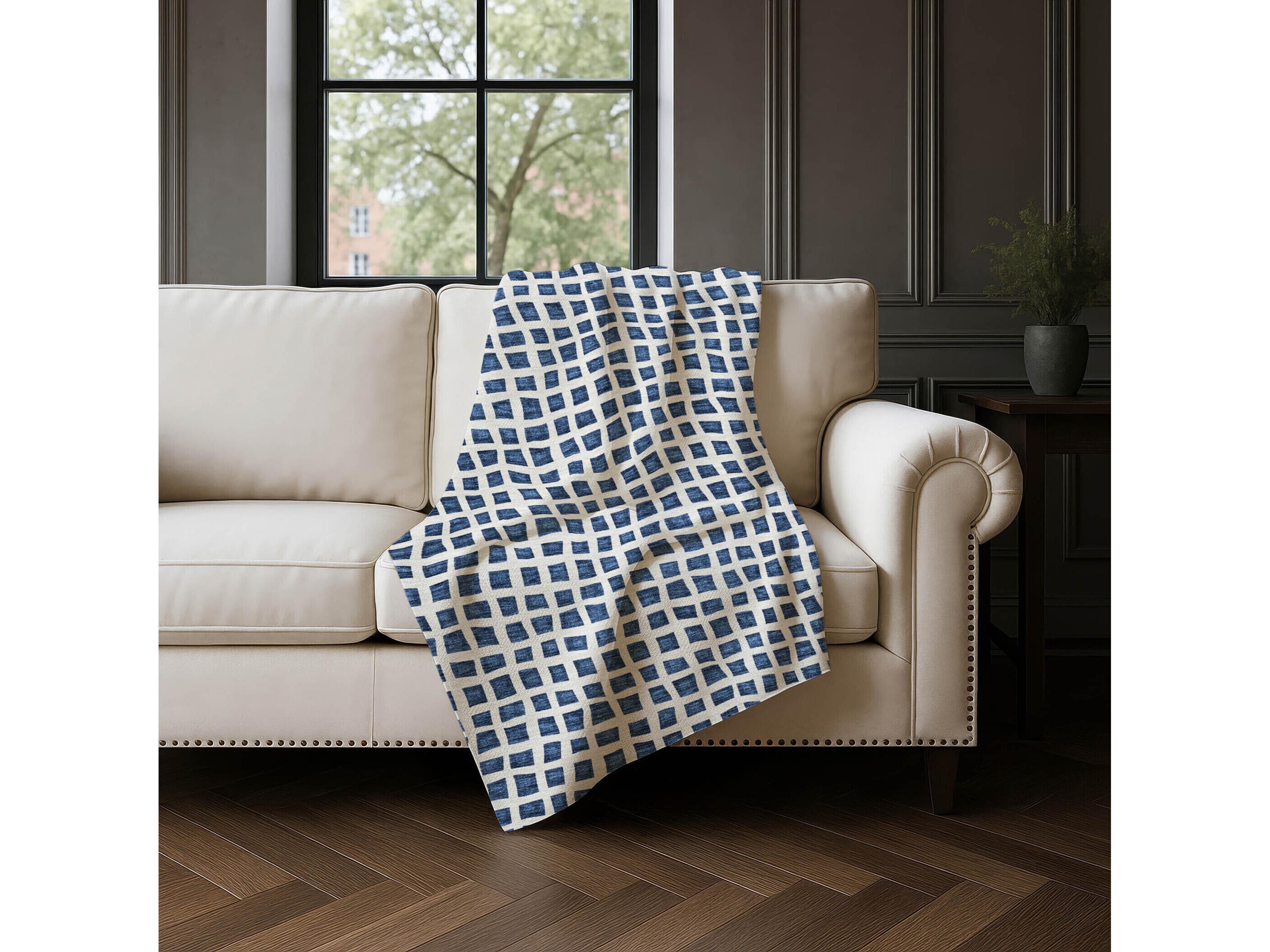 Dalyn Sherpa Blue Polyester Throw