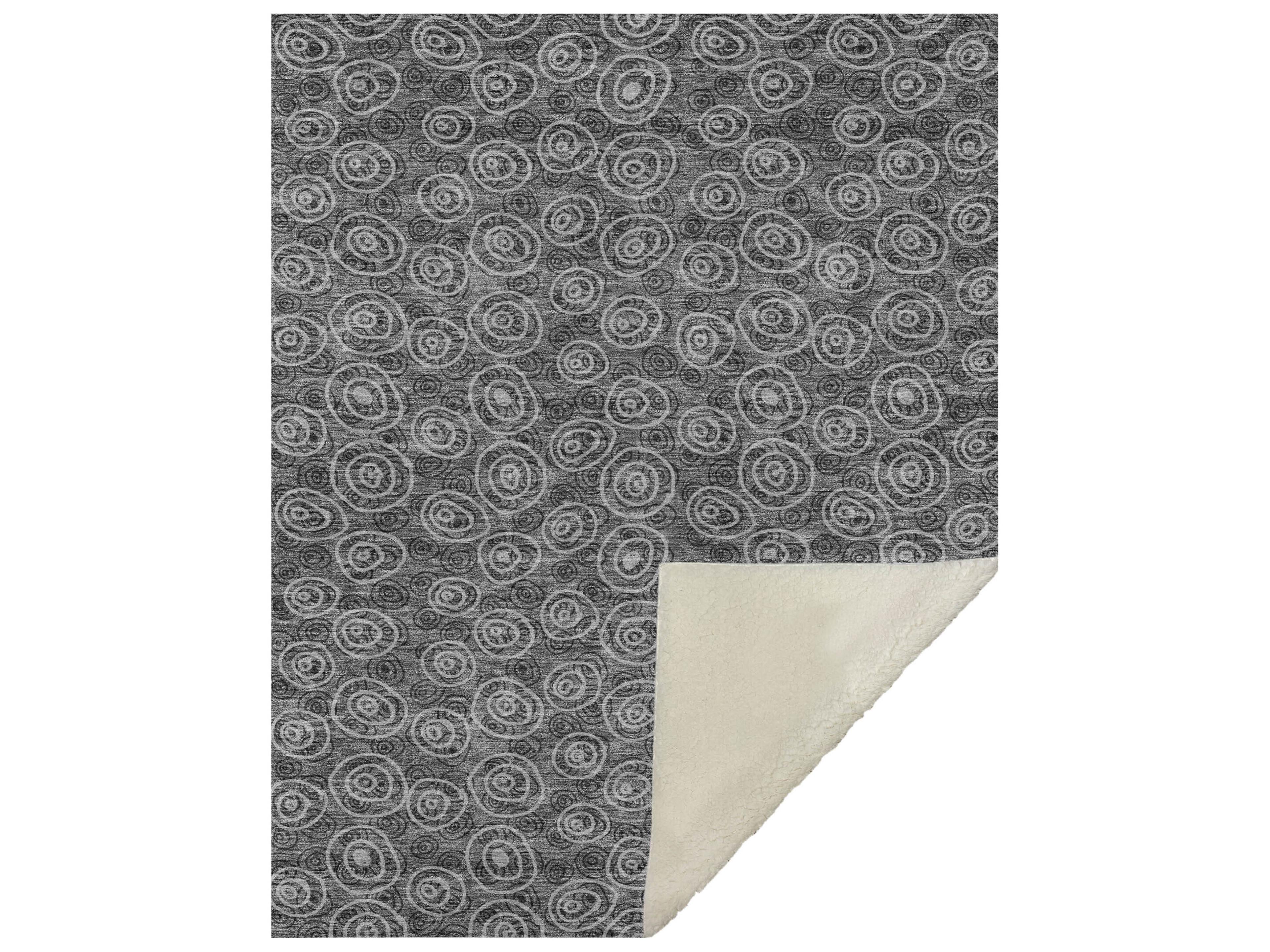 Dalyn Sherpa Gray Polyester Throw