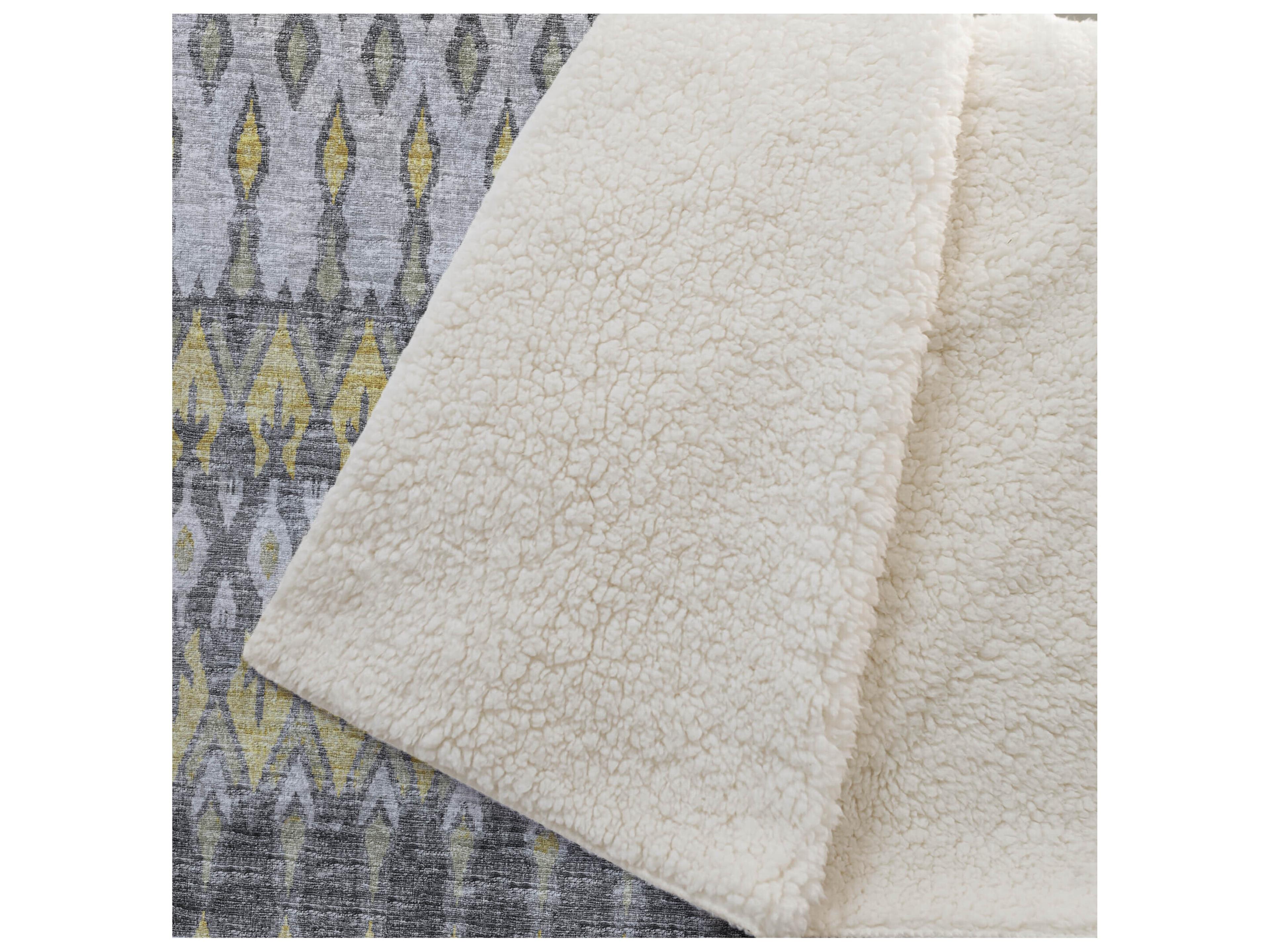 Dalyn Sherpa Yellow Polyester Throw