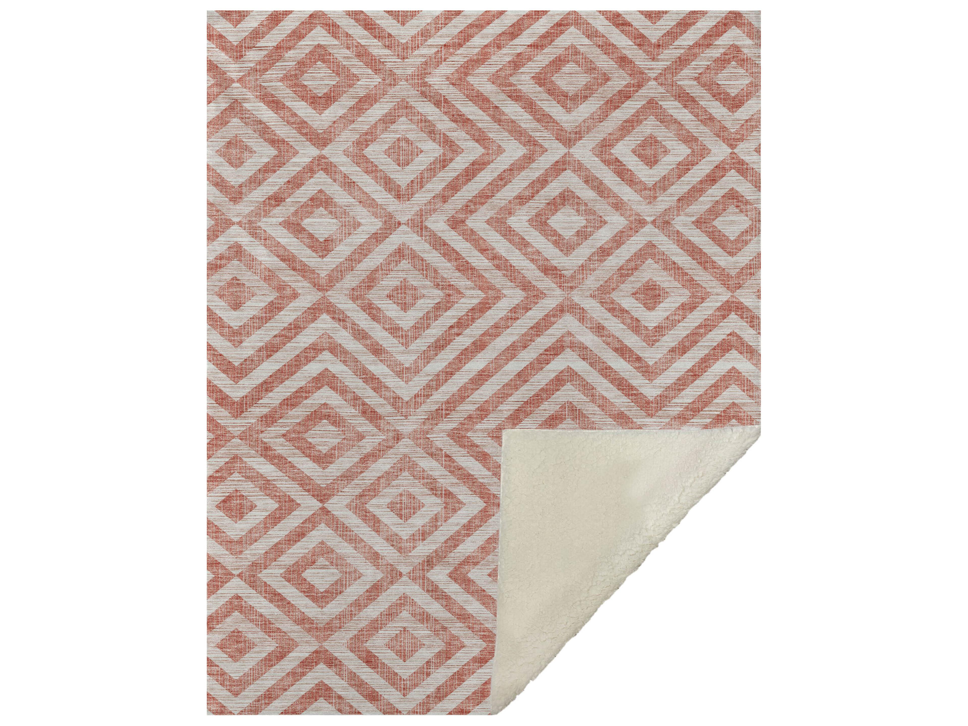 Sherpa Orange Polyester Throw