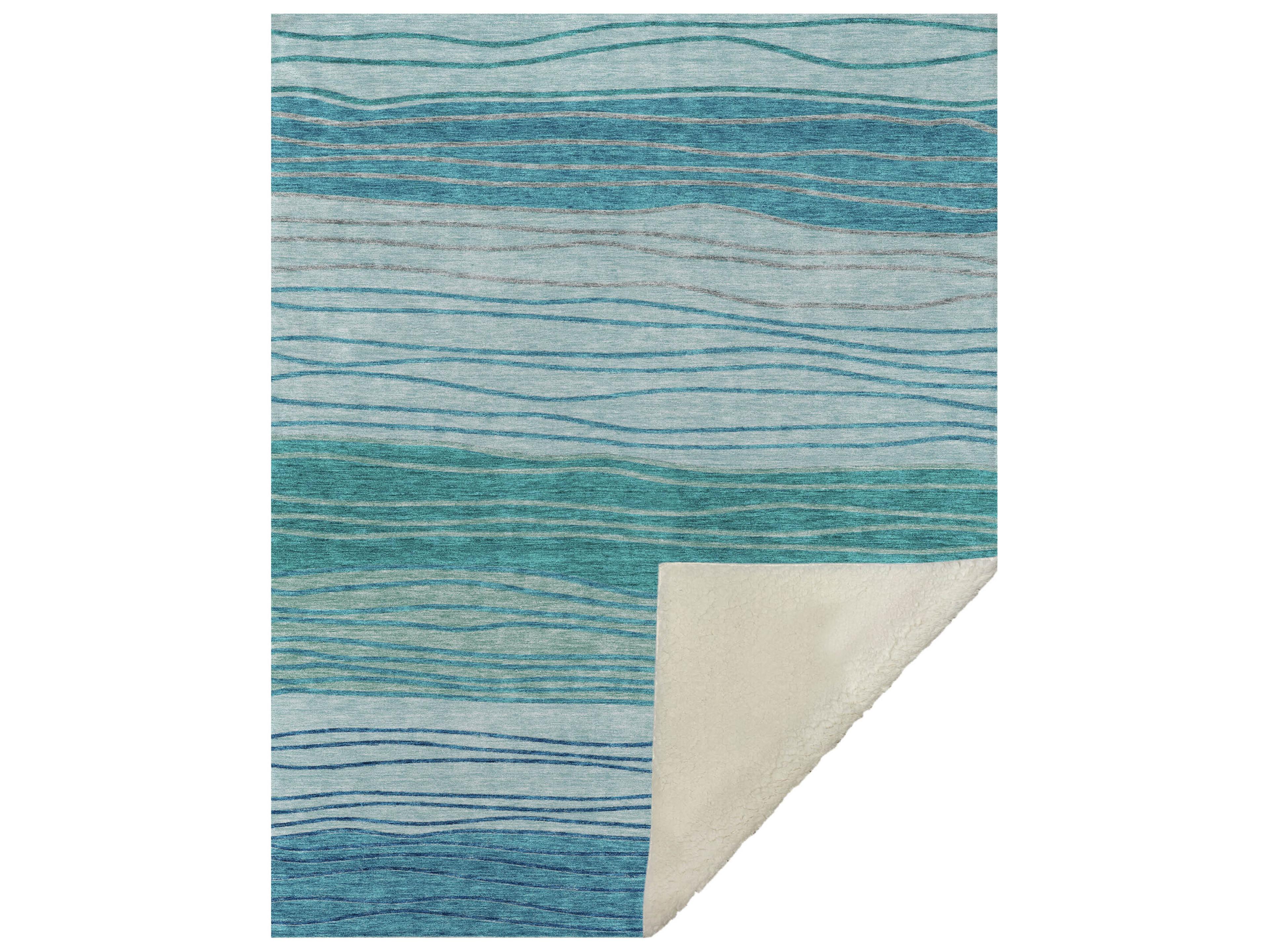 Dalyn Sherpa Blue Polyester Throw
