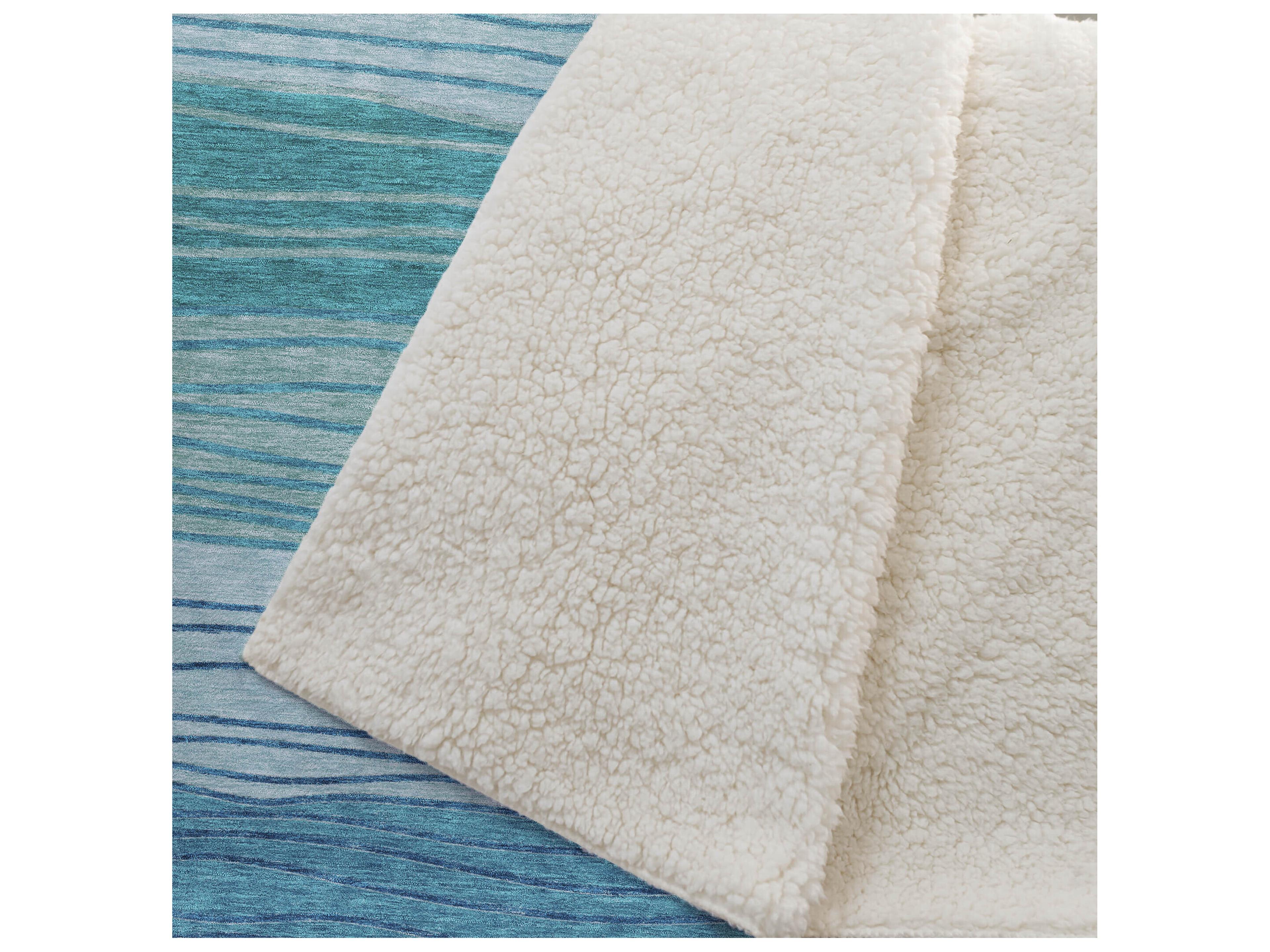 Dalyn Sherpa Blue Polyester Throw