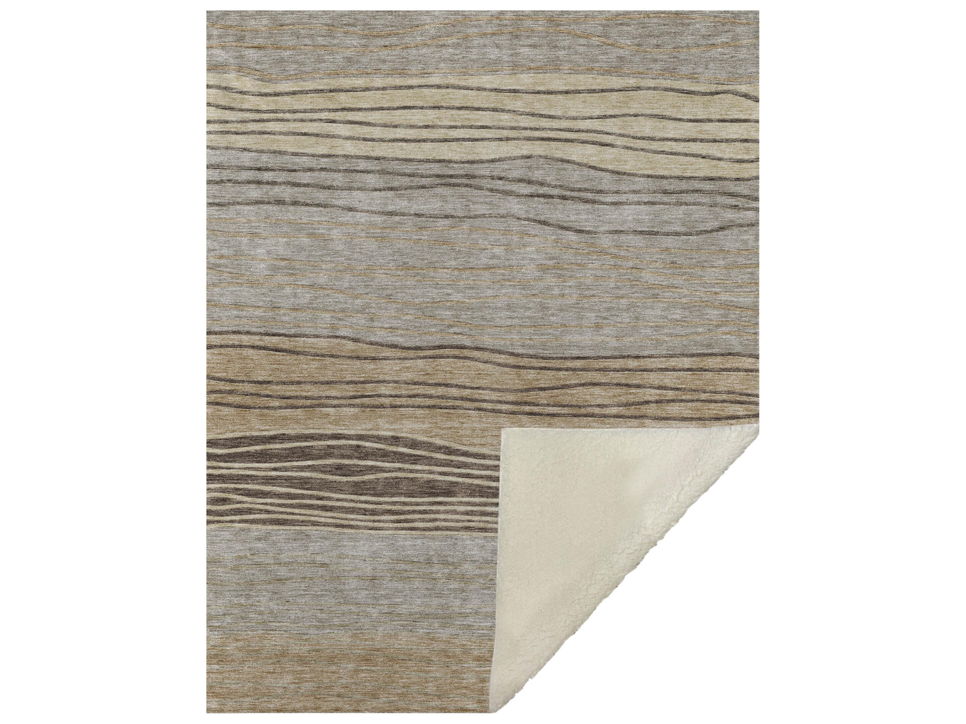 Dalyn Sherpa Brown Polyester Throw