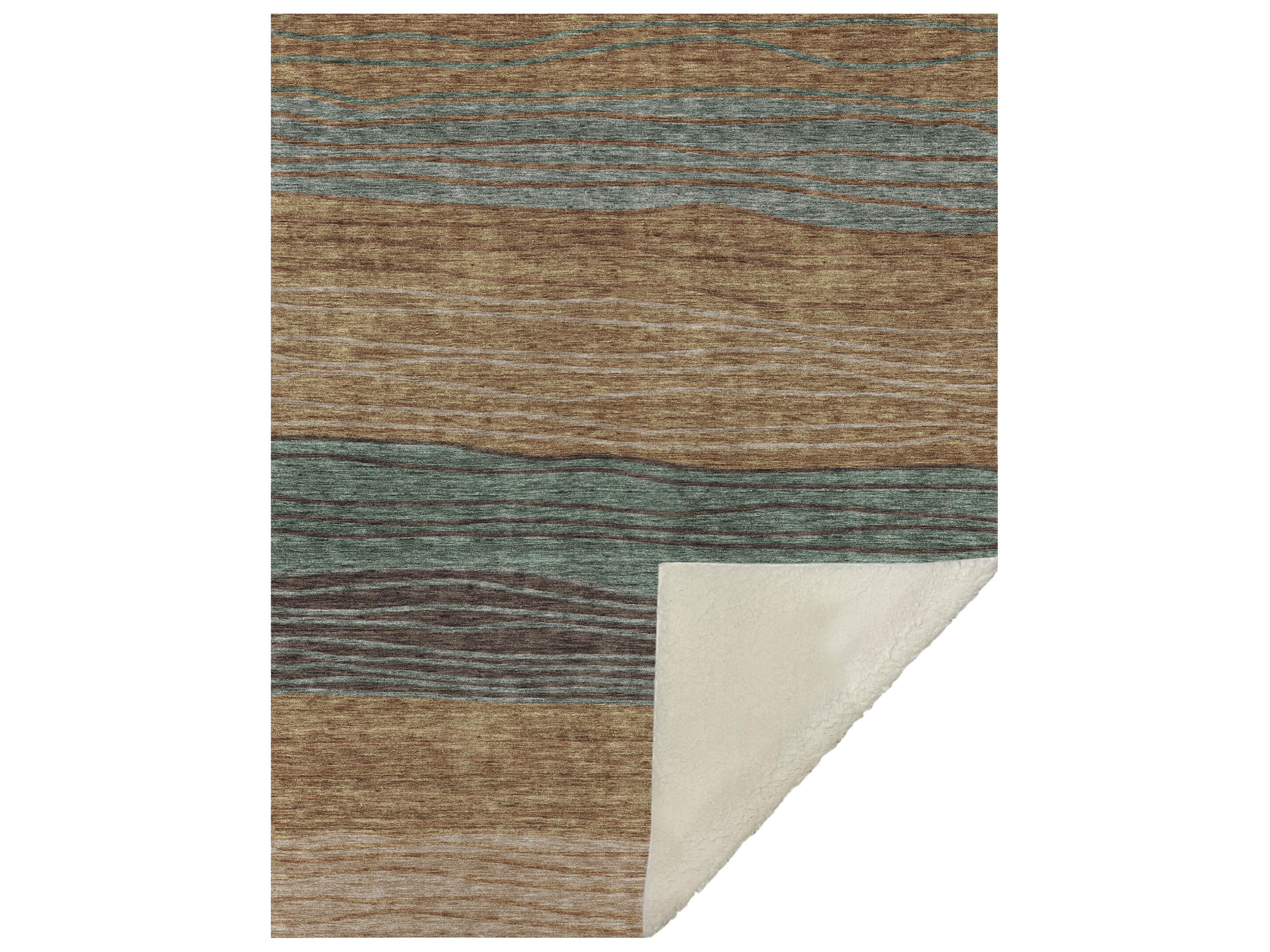 Dalyn Sherpa Orange Polyester Throw