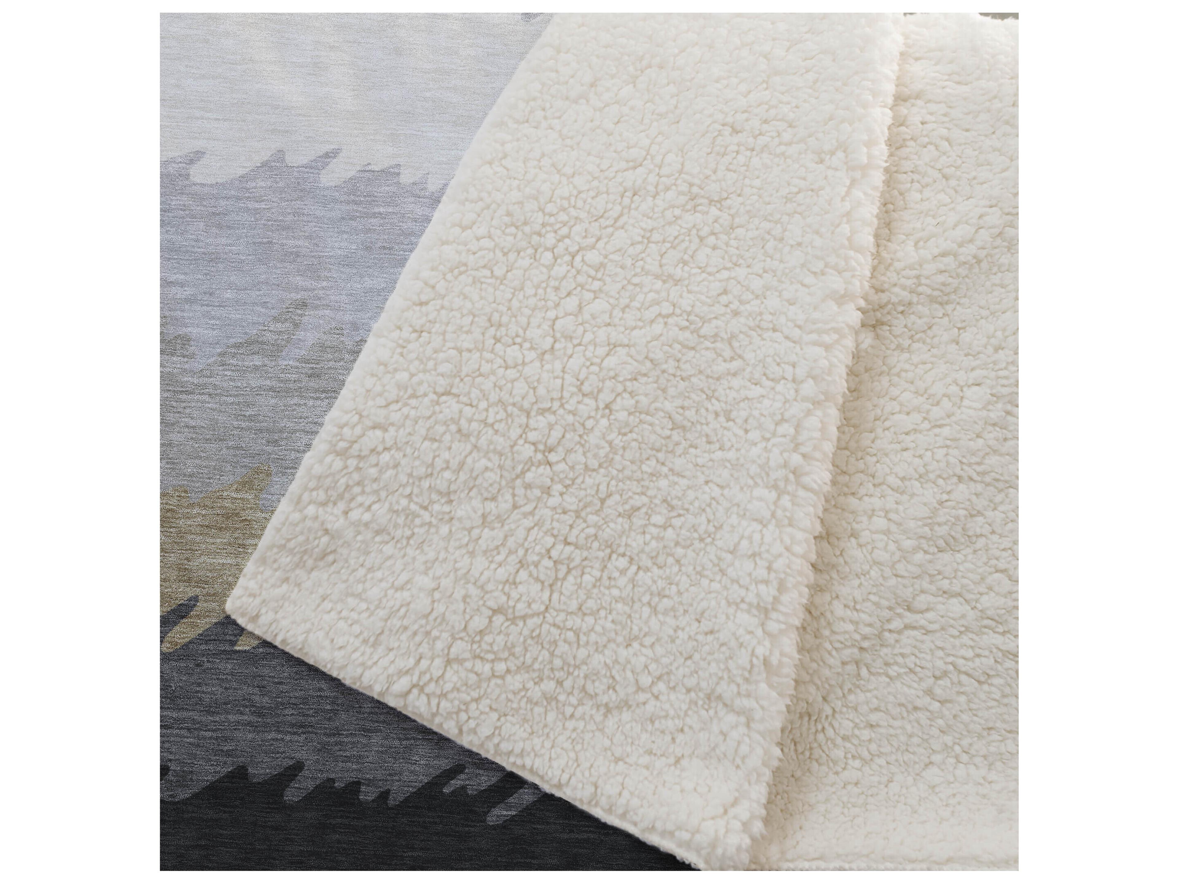 Dalyn Sherpa Black Polyester Throw