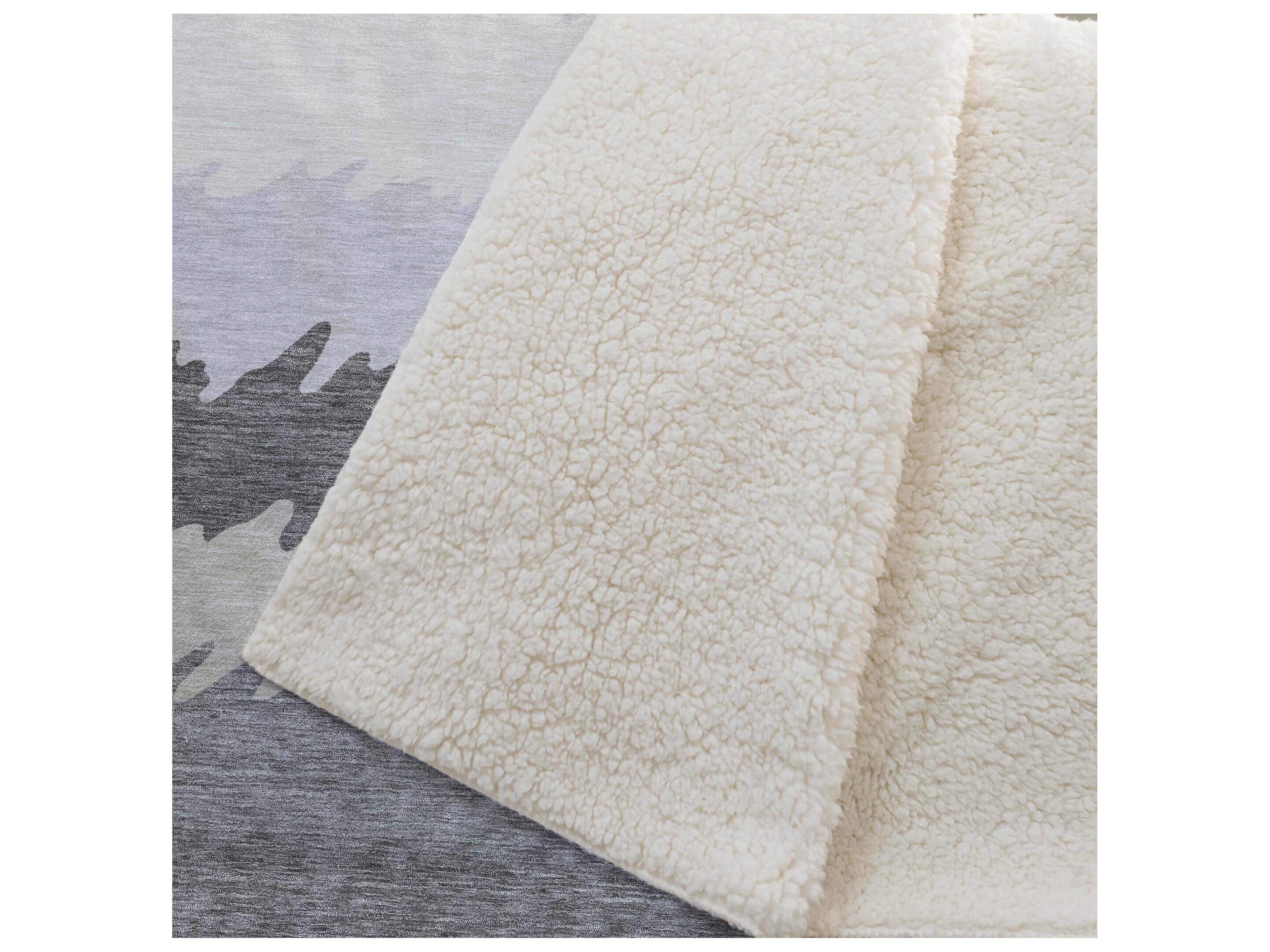 Dalyn Sherpa Gray Polyester Throw