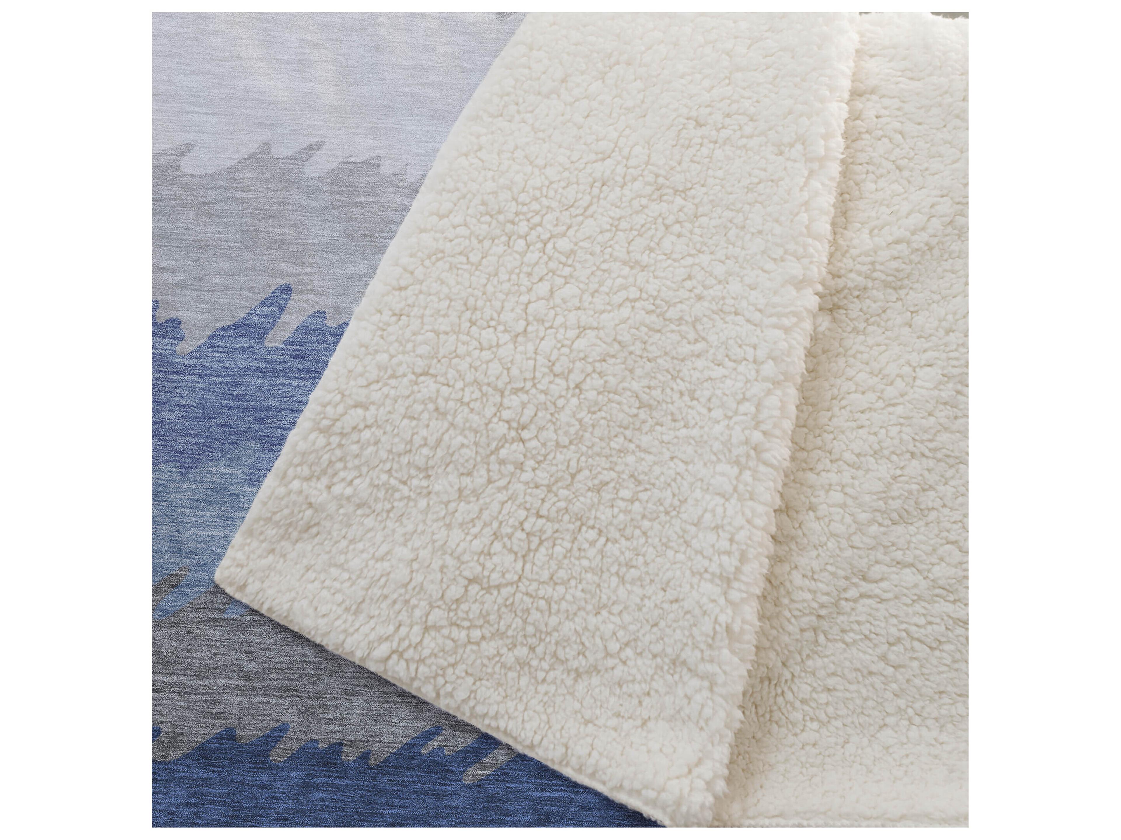 Dalyn Sherpa Blue Polyester Throw