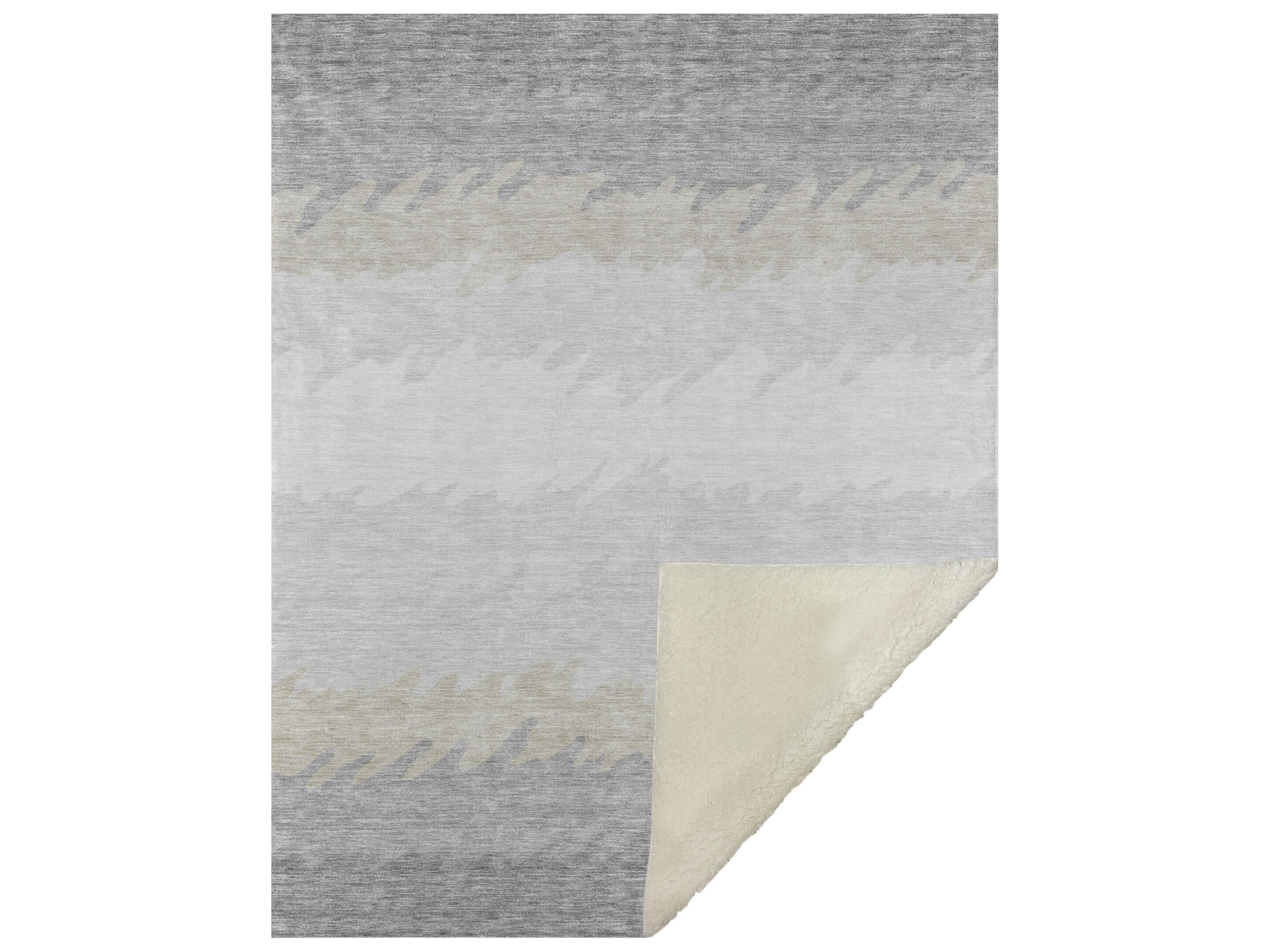 Dalyn Sherpa Gray Polyester Throw