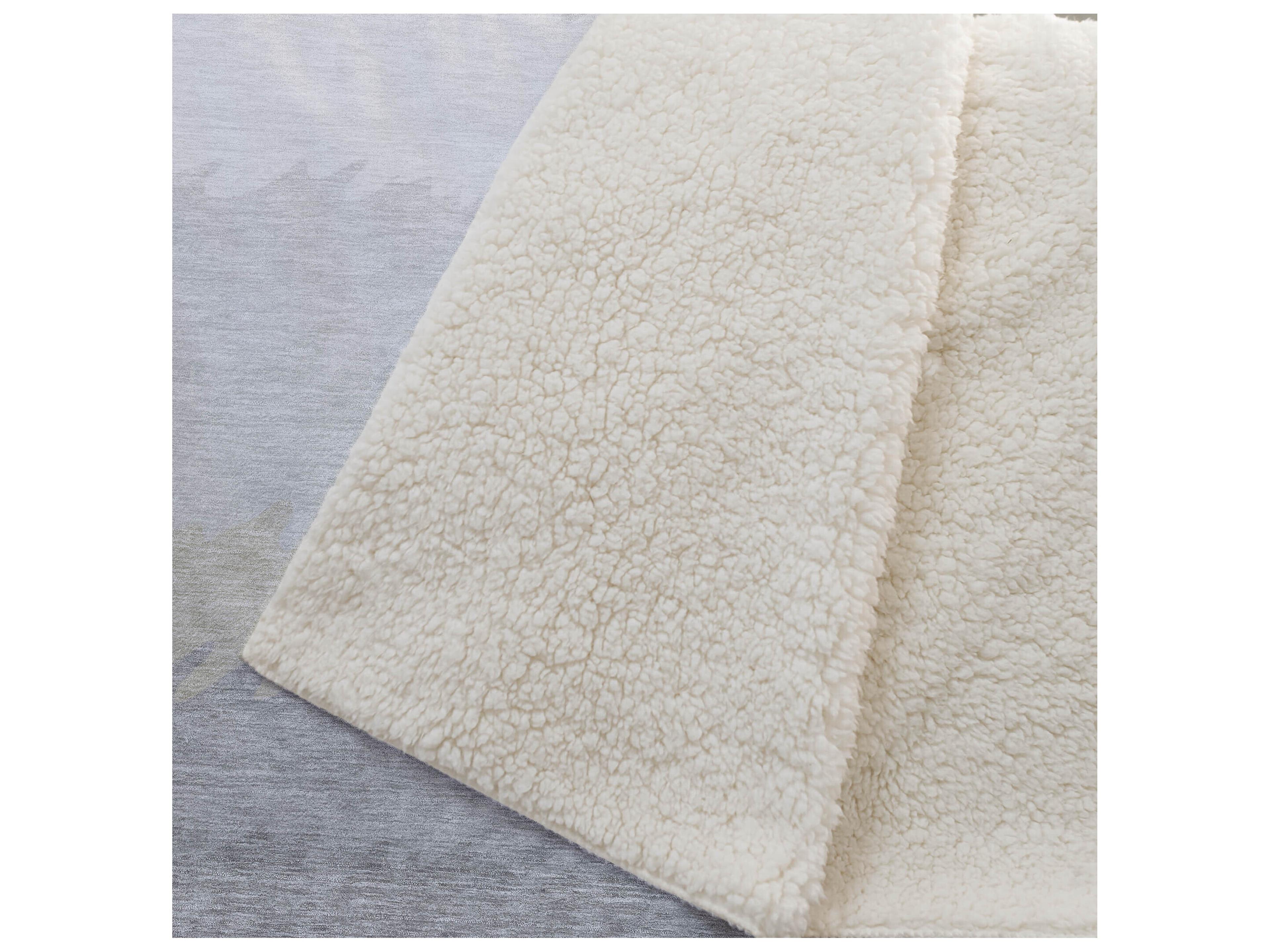 Dalyn Sherpa Gray Polyester Throw