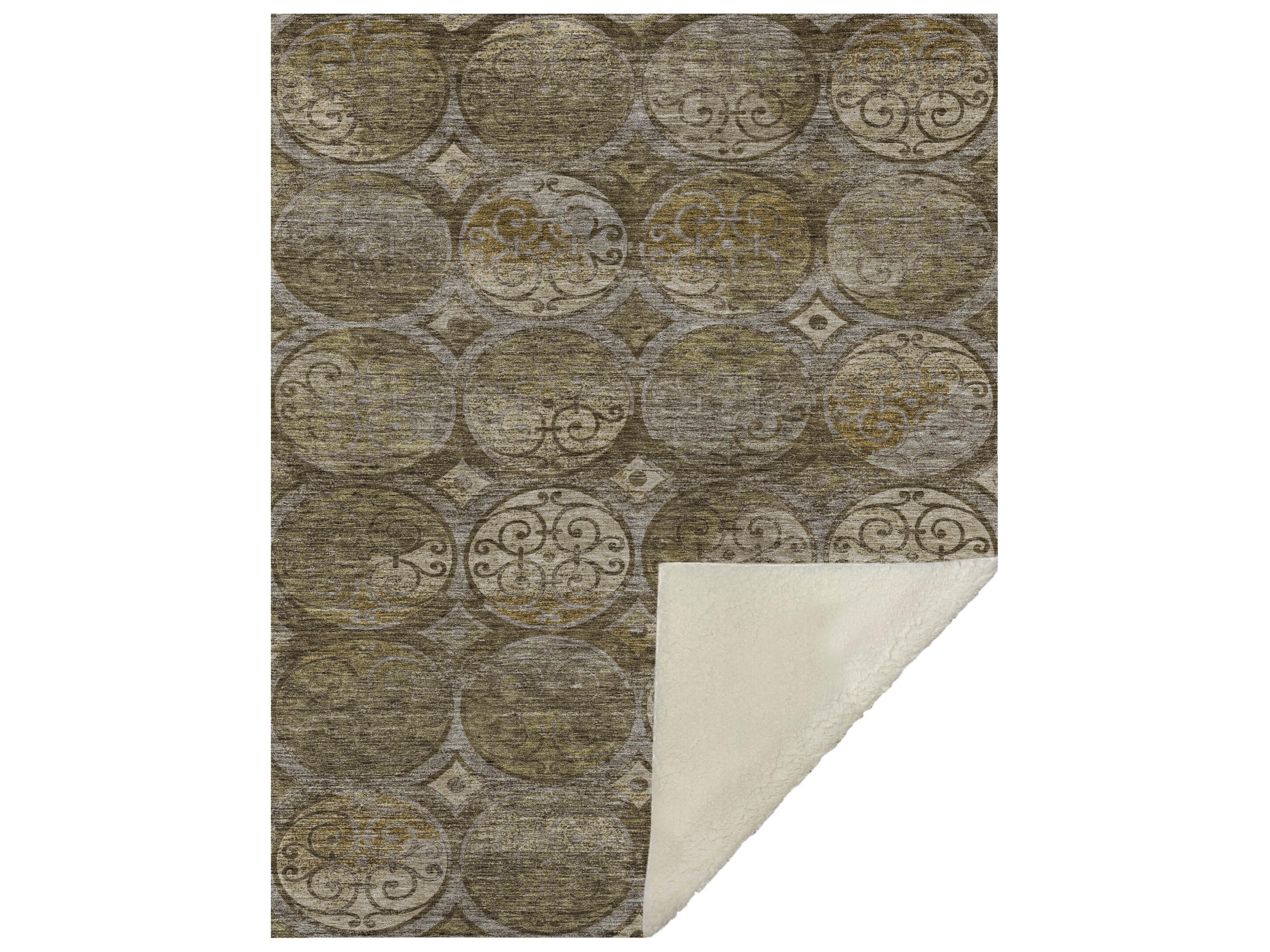 Sherpa Brown Polyester Throw