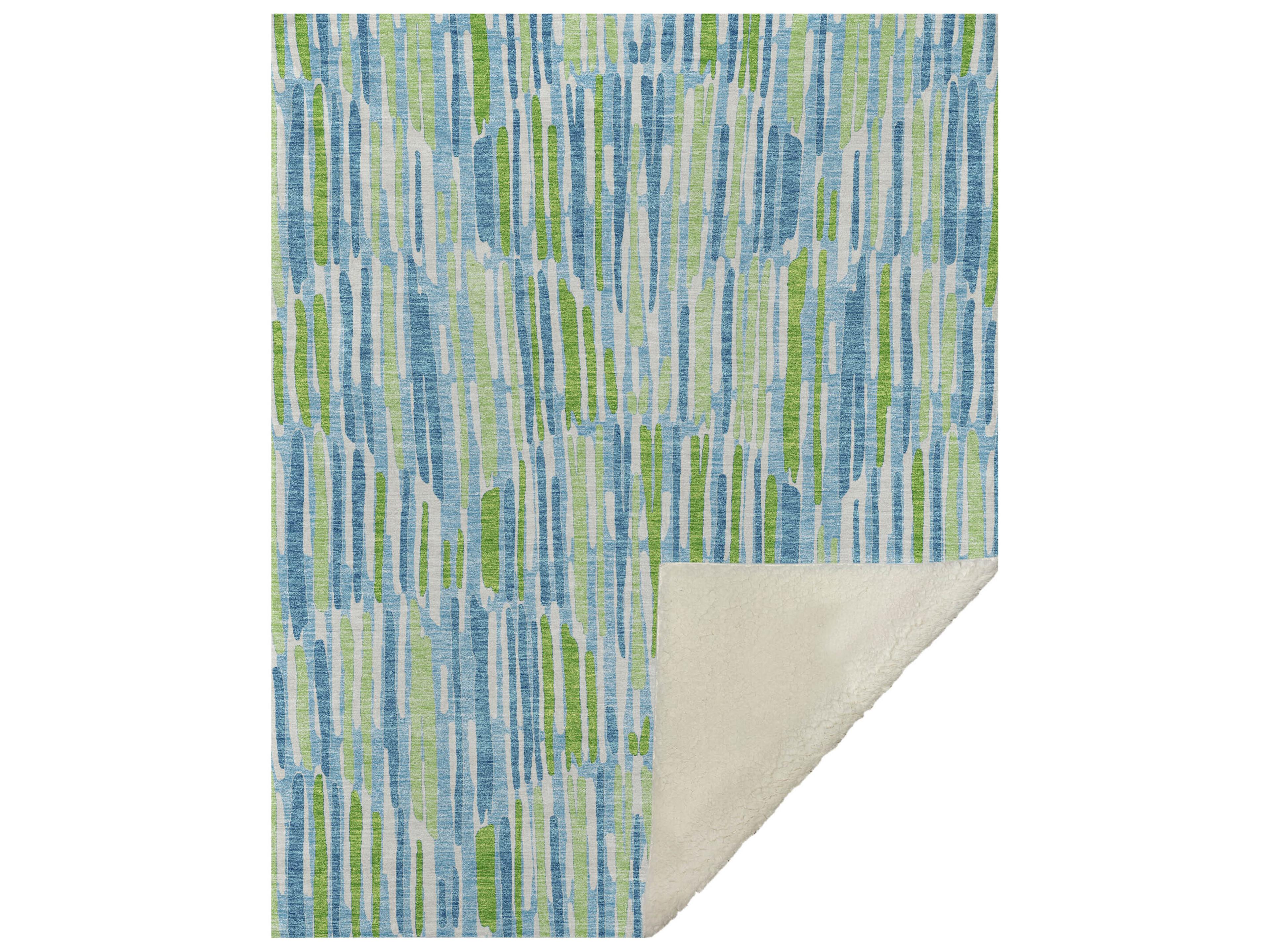 Sherpa Teal Polyester Throw