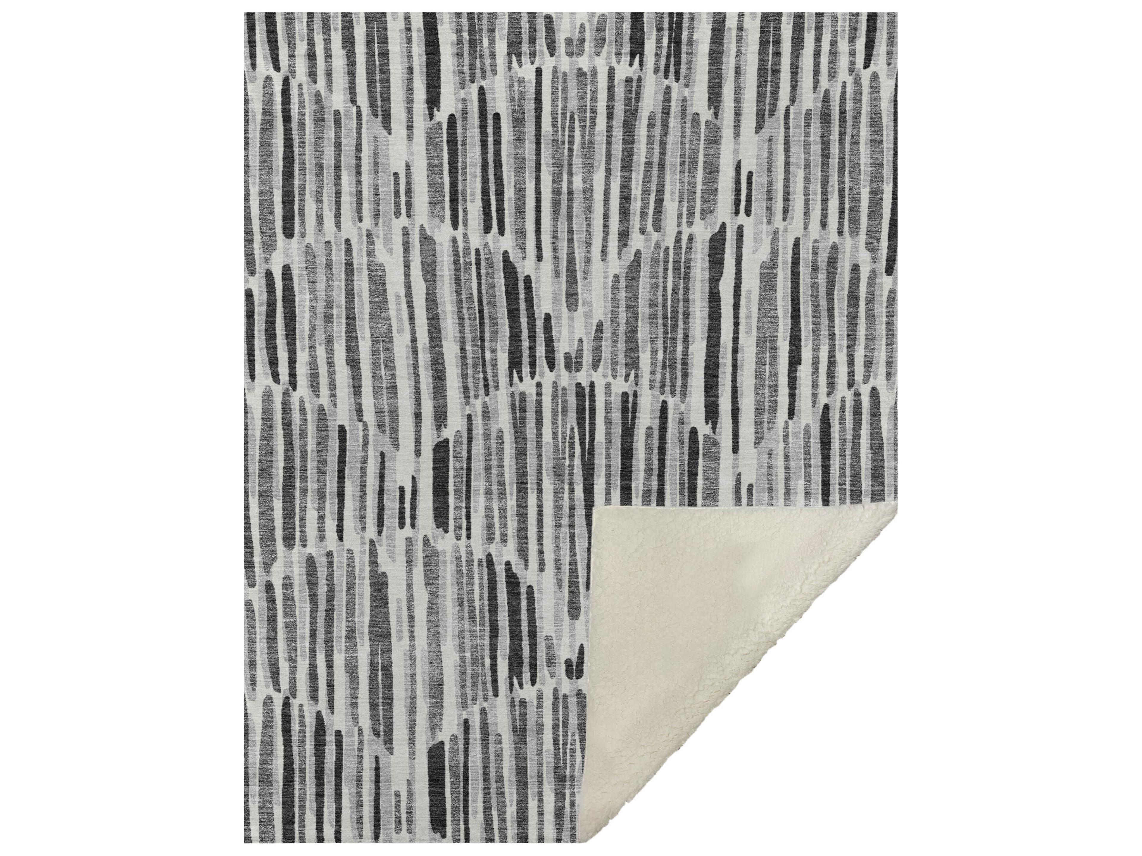 Sherpa Gray Polyester Throw