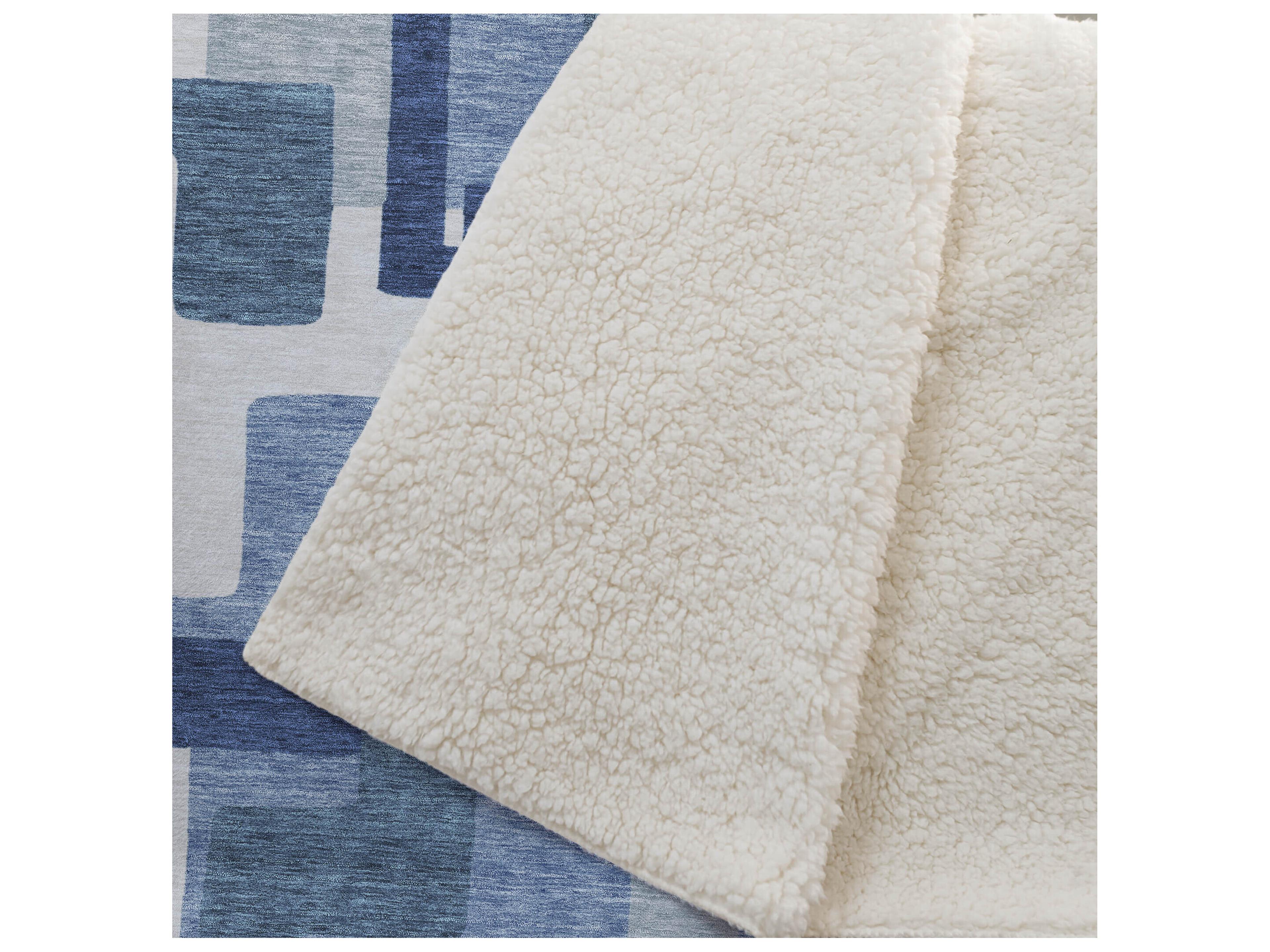Dalyn Sherpa Blue Polyester Throw
