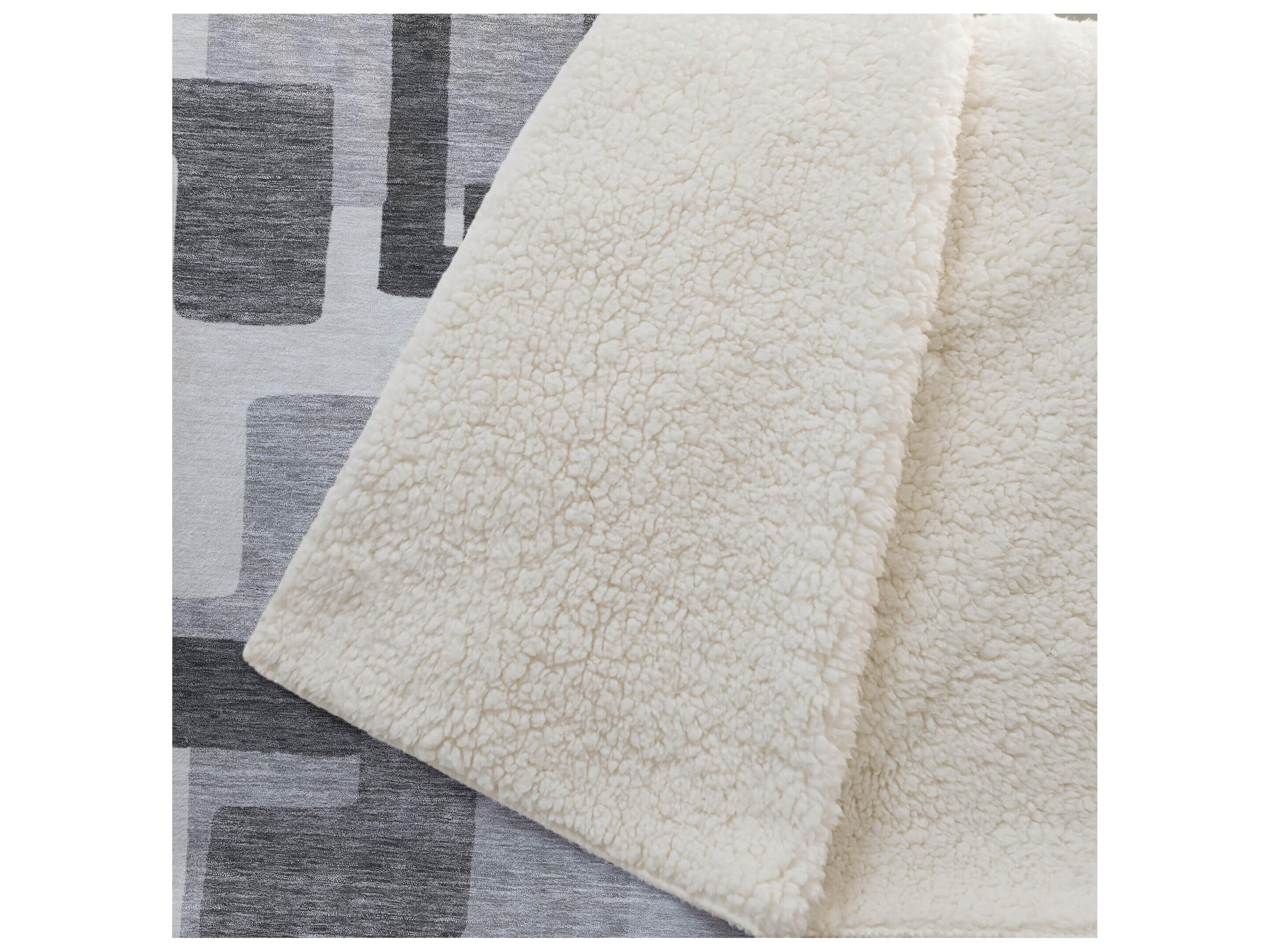 Dalyn Sherpa Gray Polyester Throw