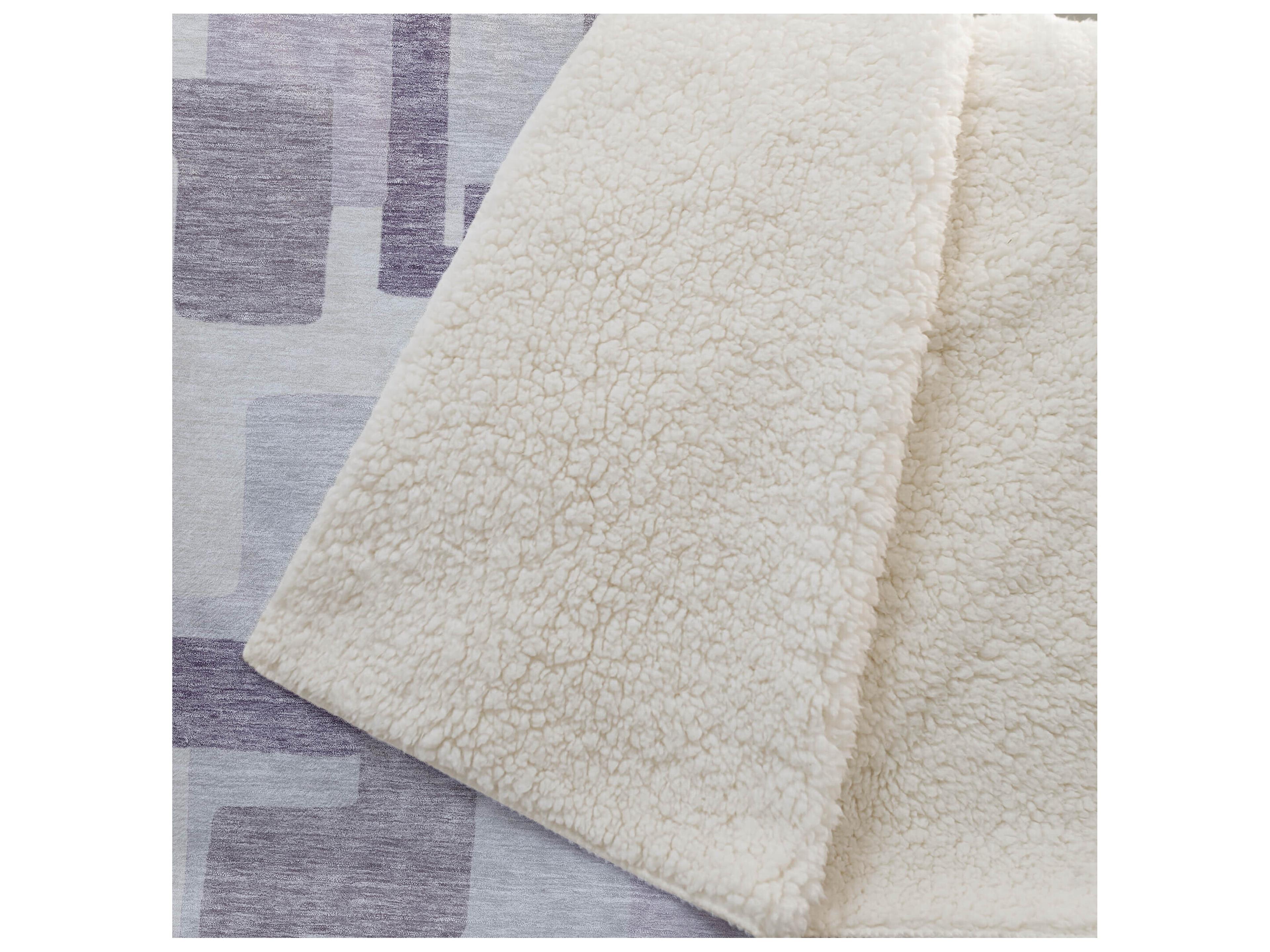 Dalyn Sherpa Purple Polyester Throw