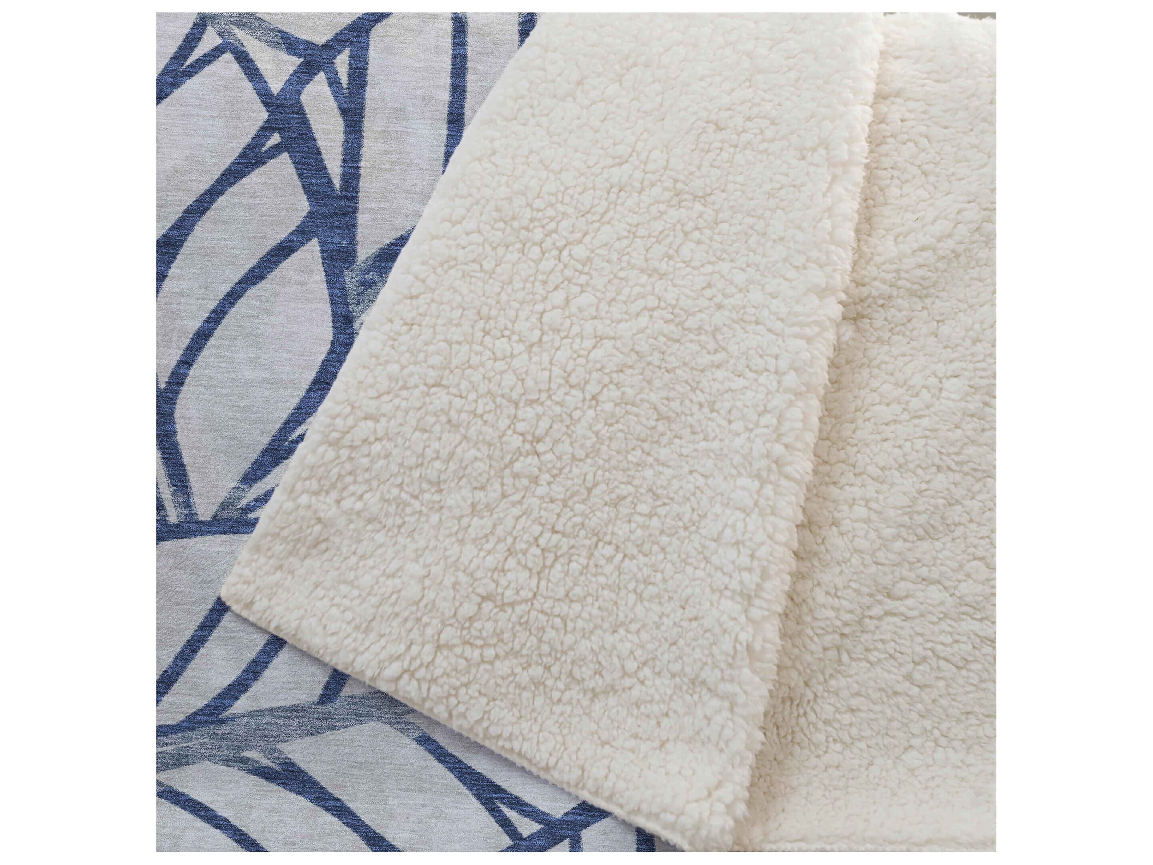 Dalyn Sherpa Blue Polyester Throw