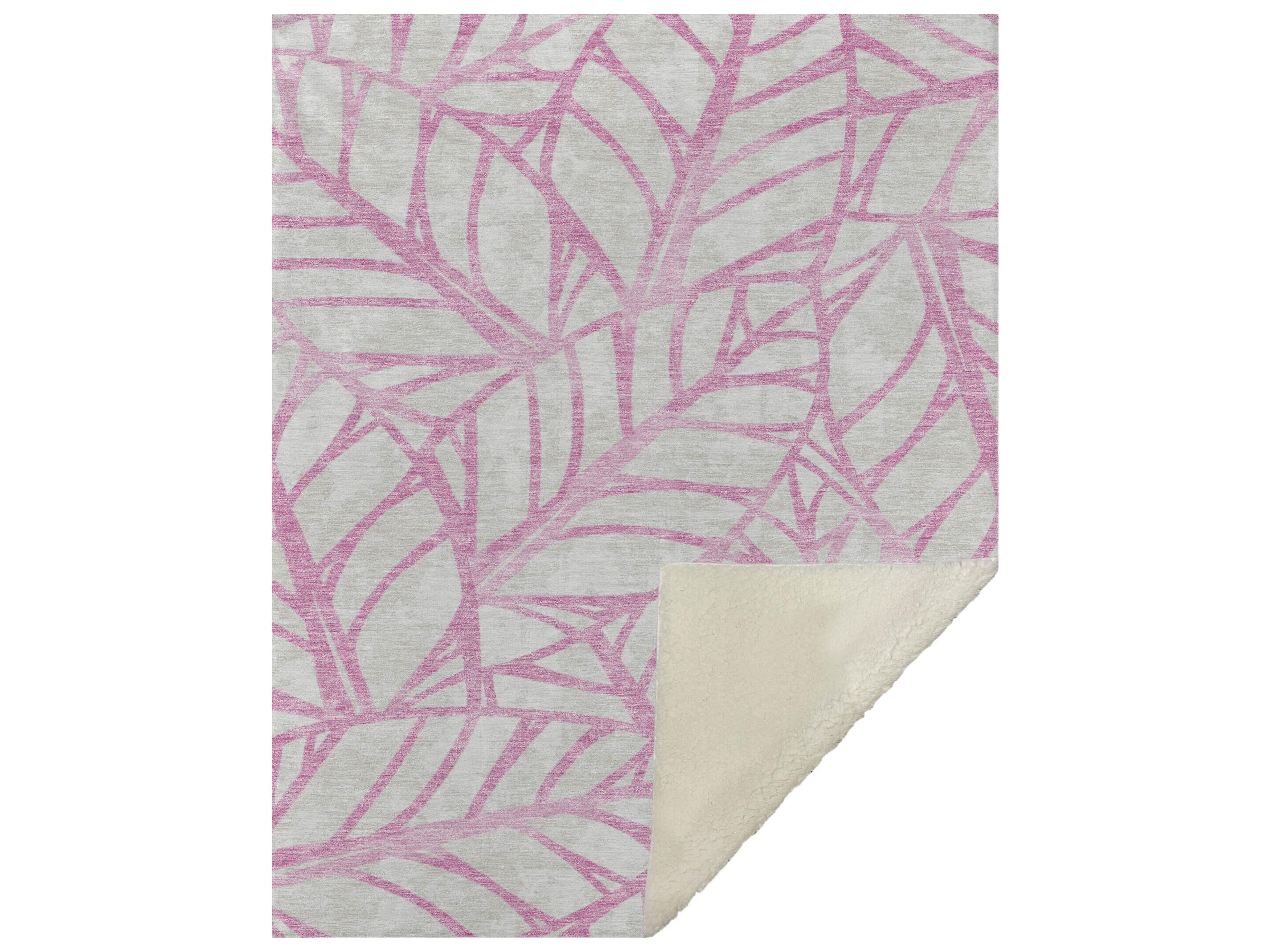 Dalyn Sherpa Pink Polyester Throw