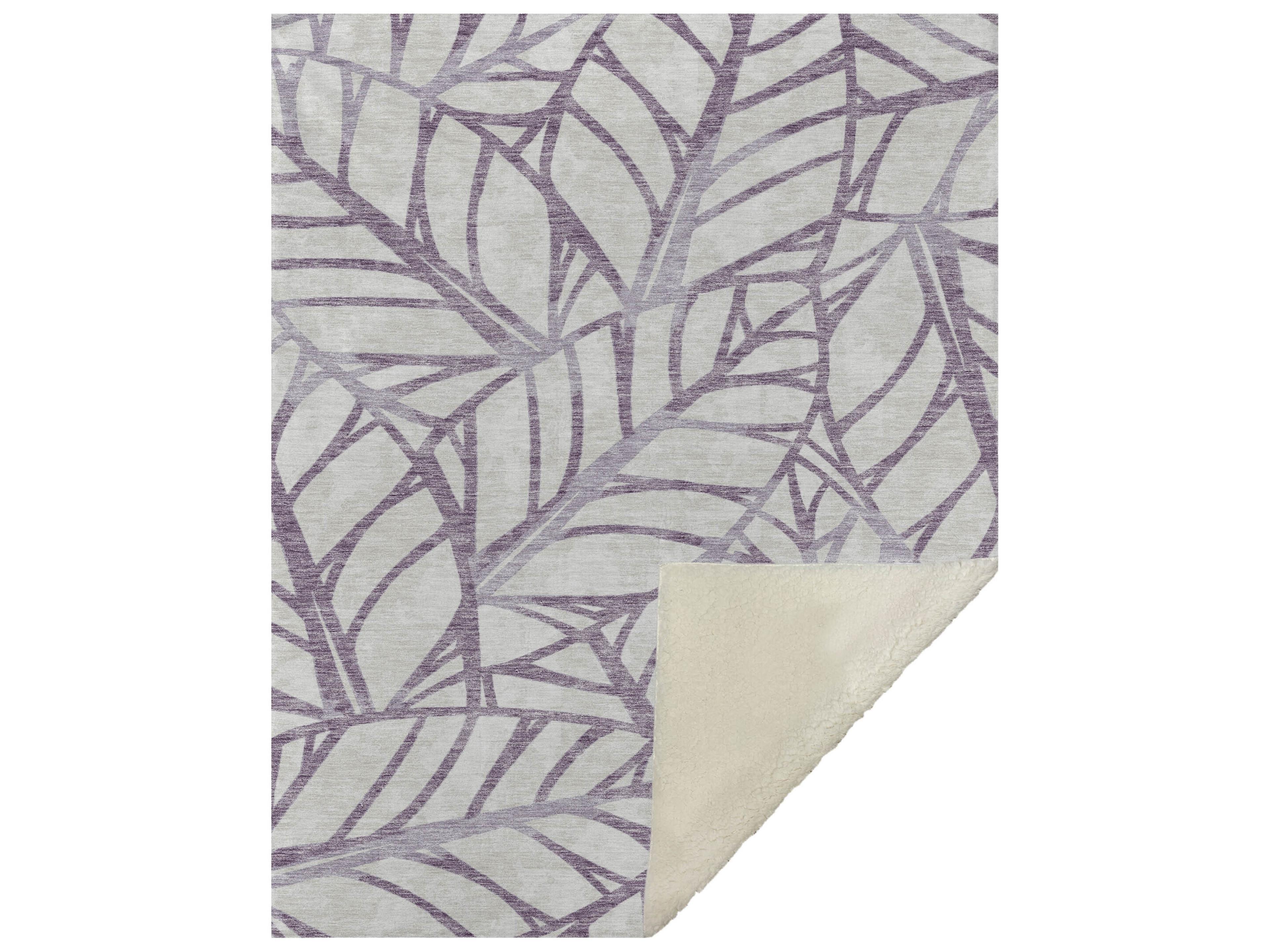 Dalyn Sherpa Purple Polyester Throw