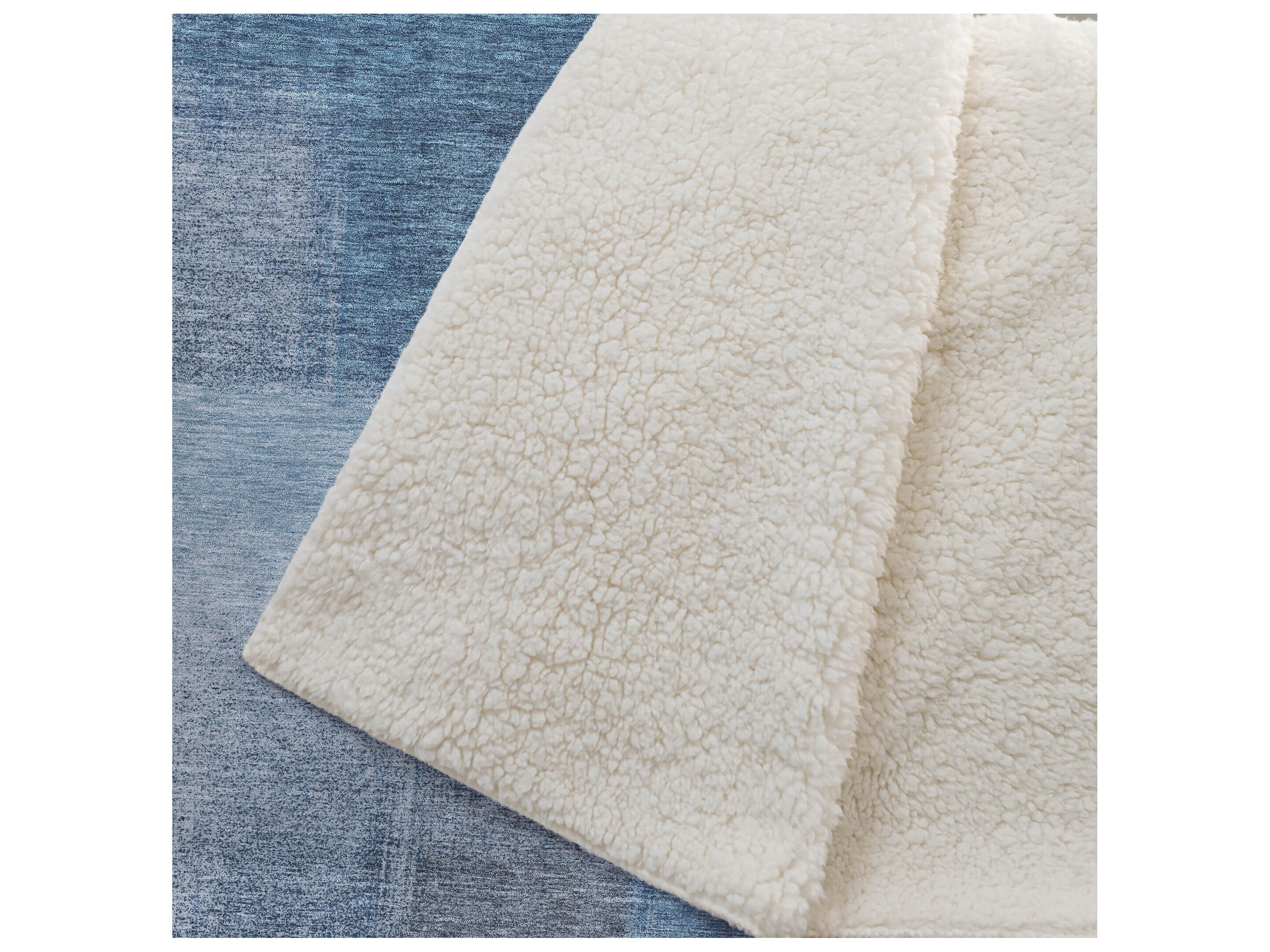 Dalyn Sherpa Blue Polyester Throw