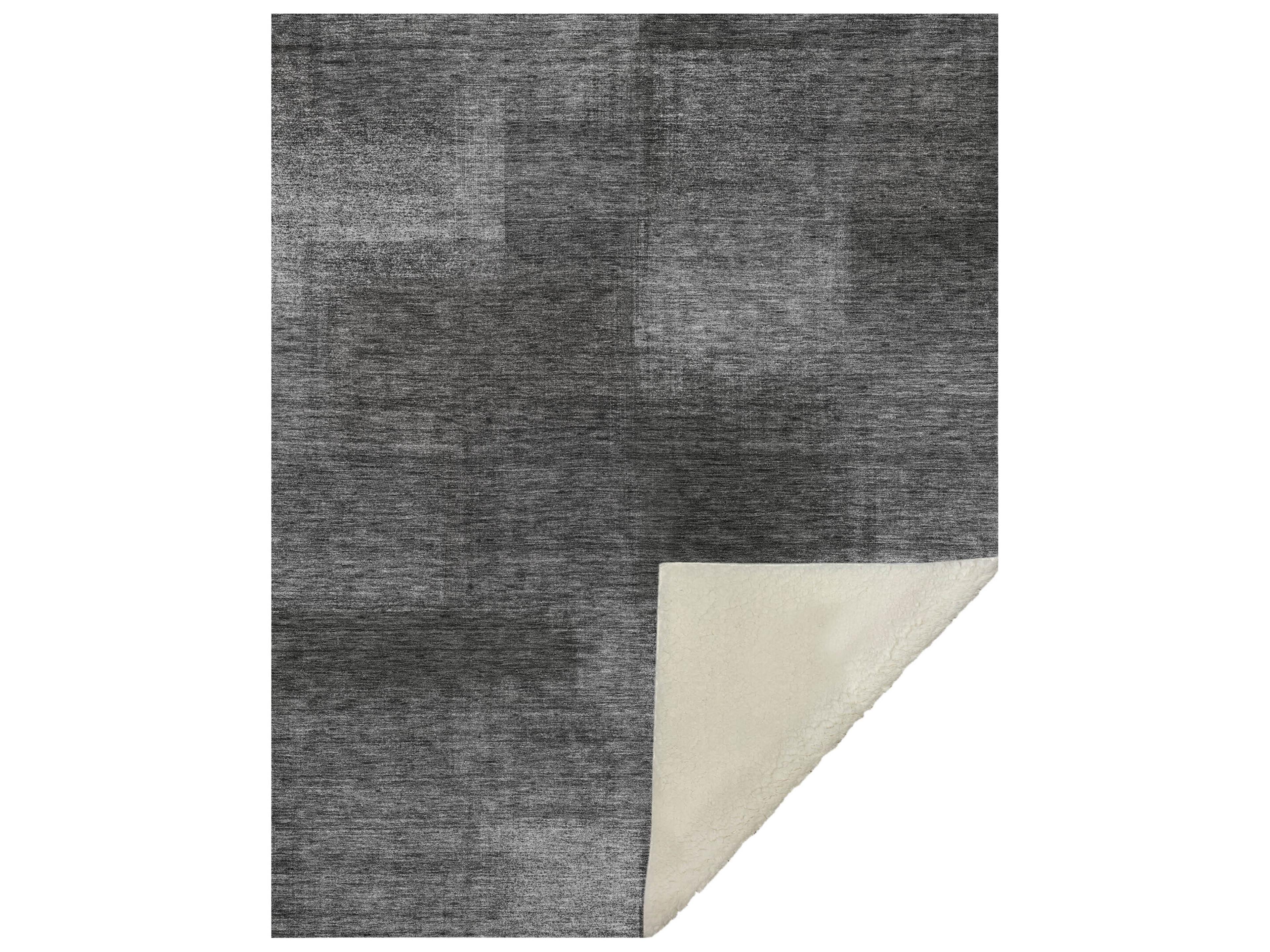 Dalyn Sherpa Gray Polyester Throw