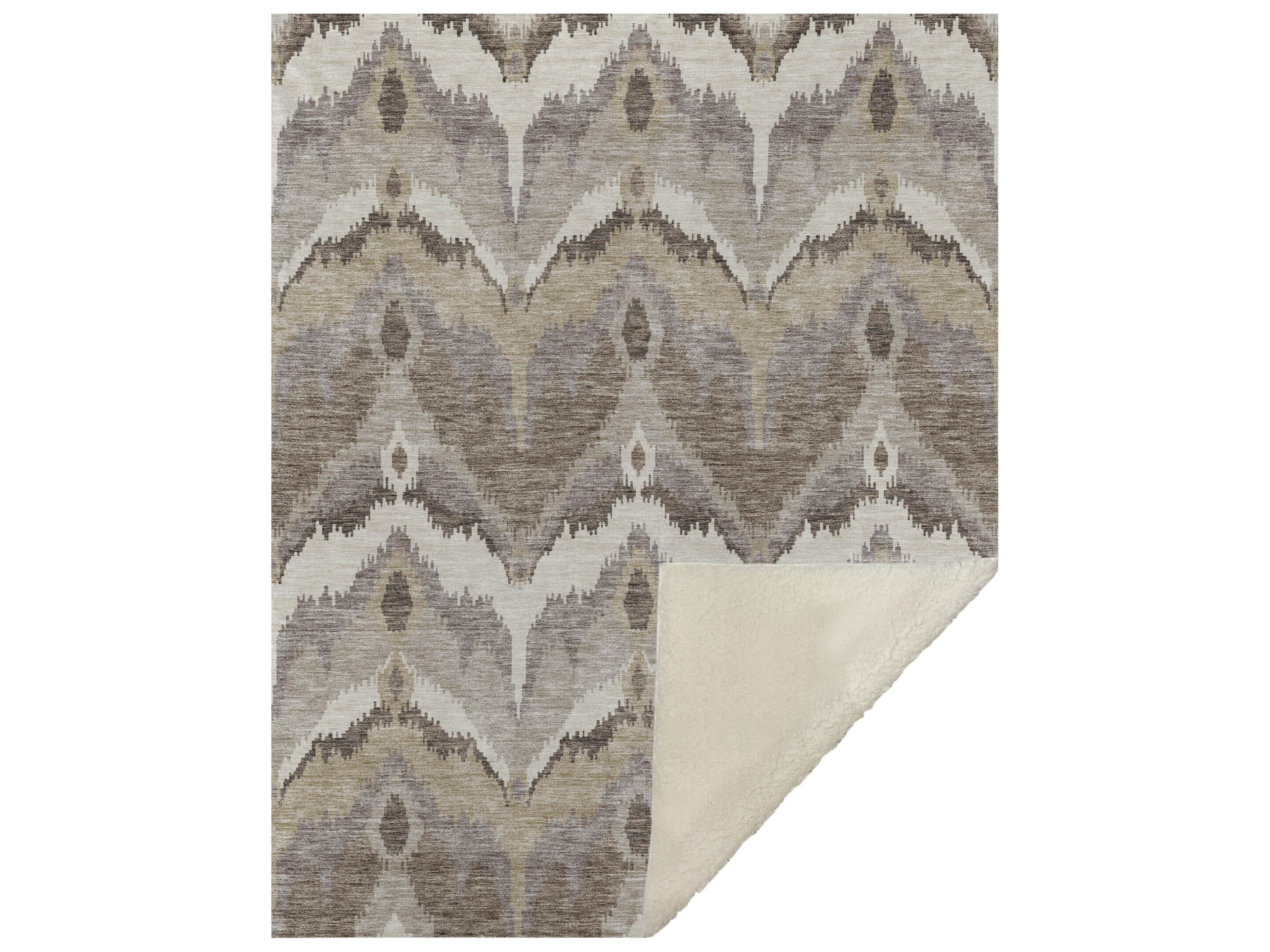 Sherpa Brown Polyester Throw