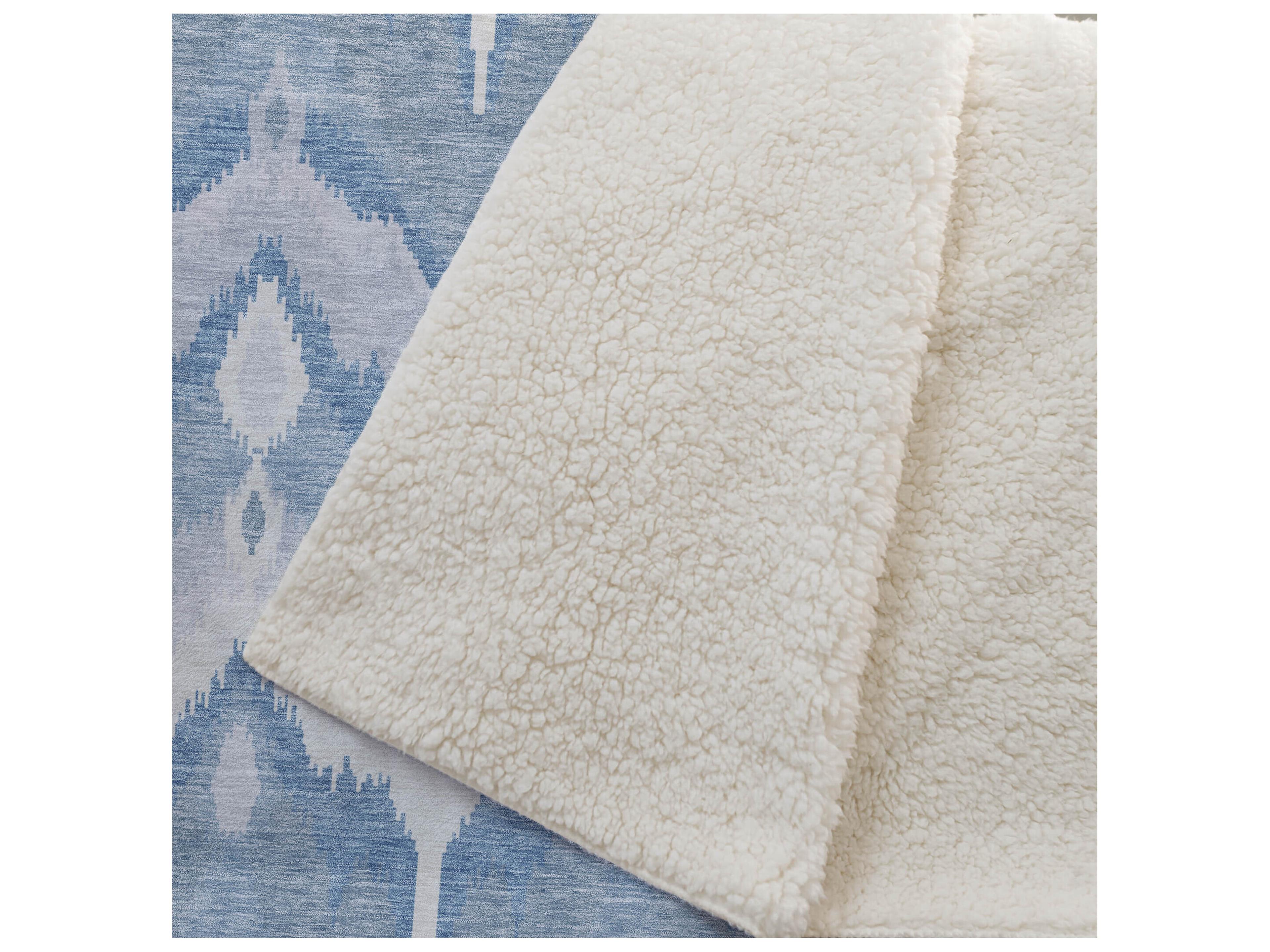 Dalyn Sherpa Blue Polyester Throw