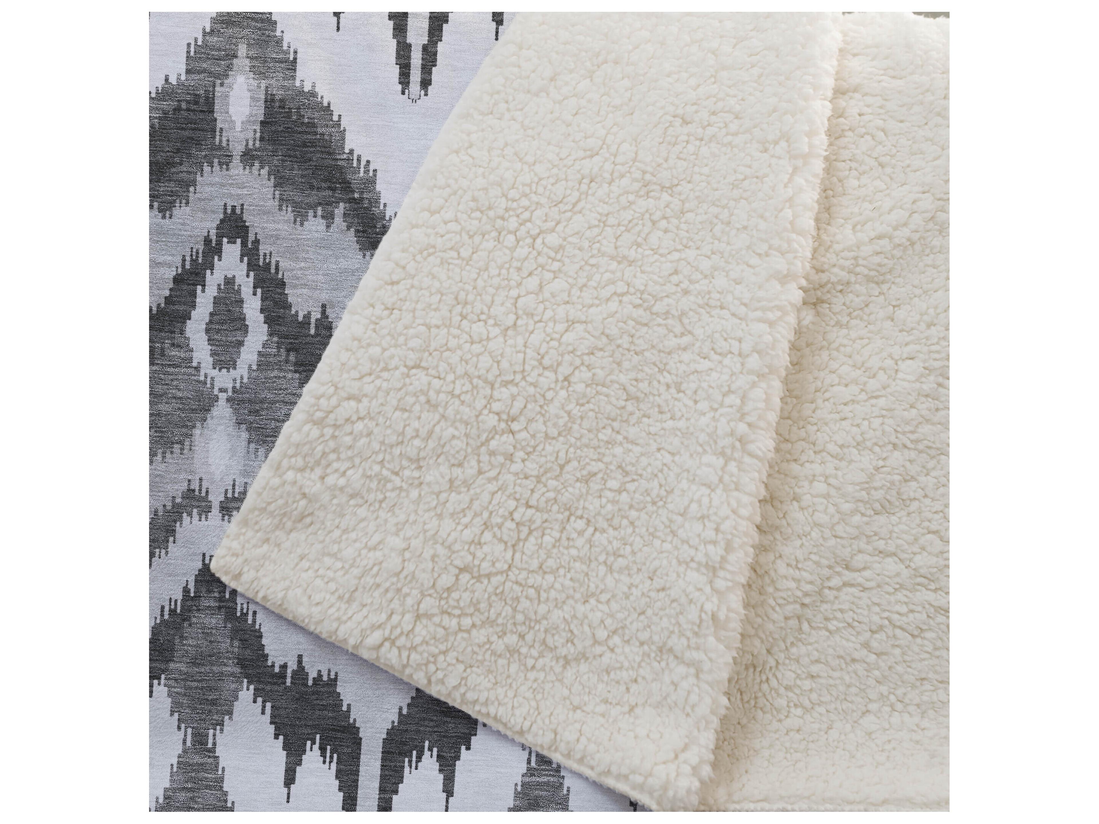 Dalyn Sherpa Gray Polyester Throw