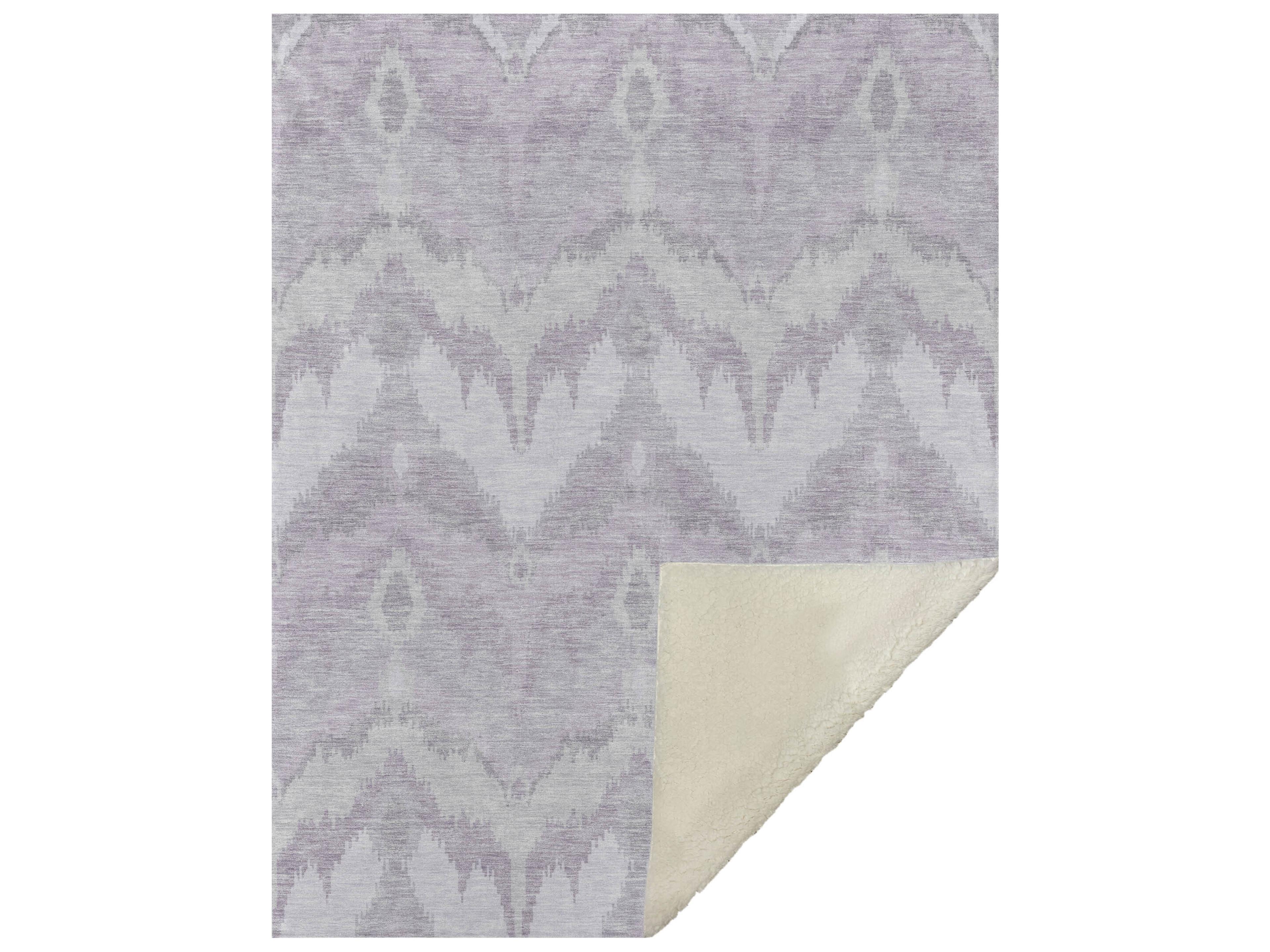 Dalyn Sherpa Purple Polyester Throw