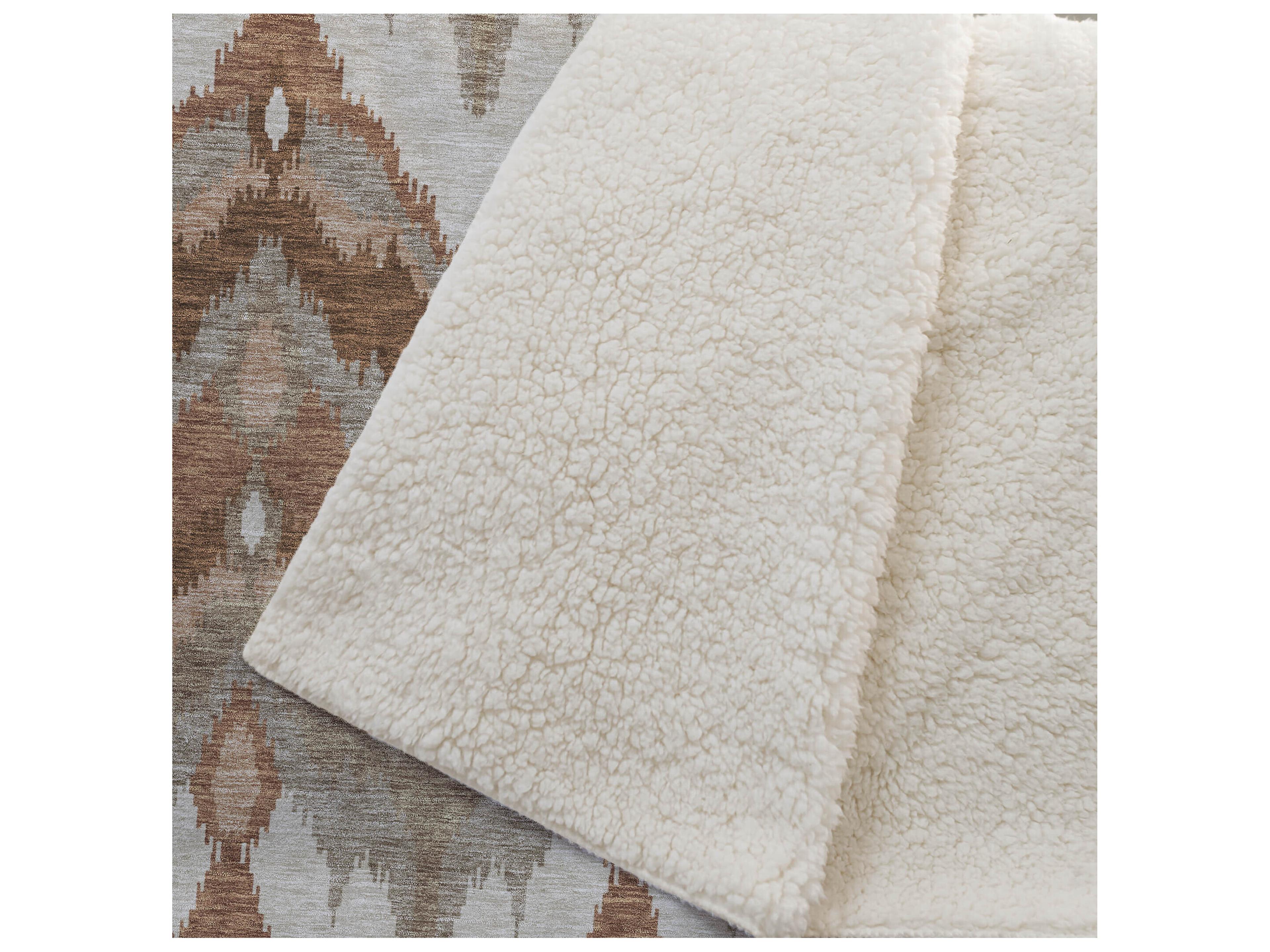 Dalyn Sherpa Orange Polyester Throw