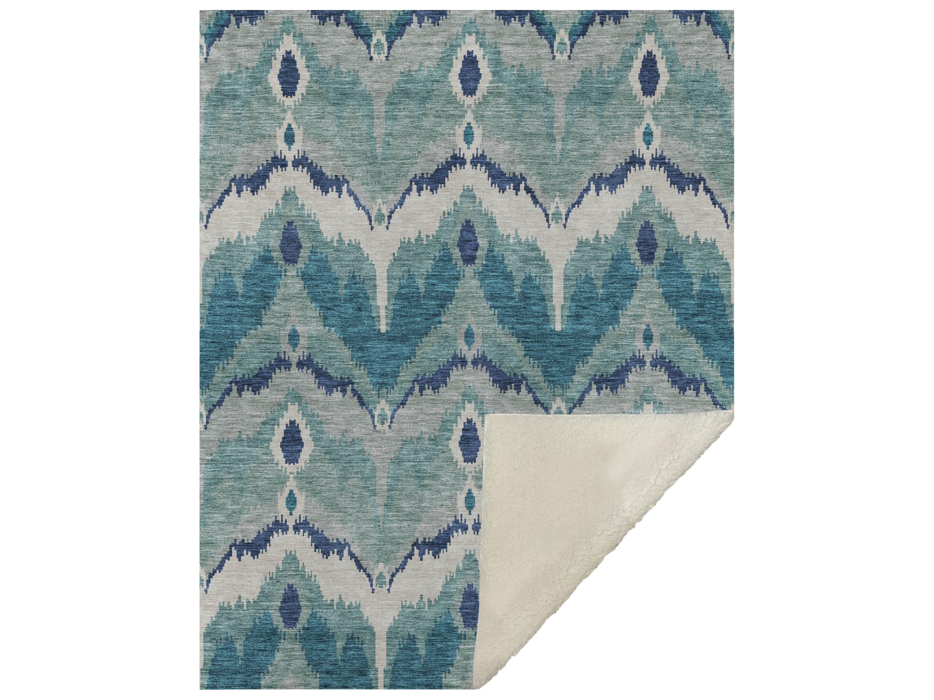 Dalyn Sherpa Teal Polyester Throw