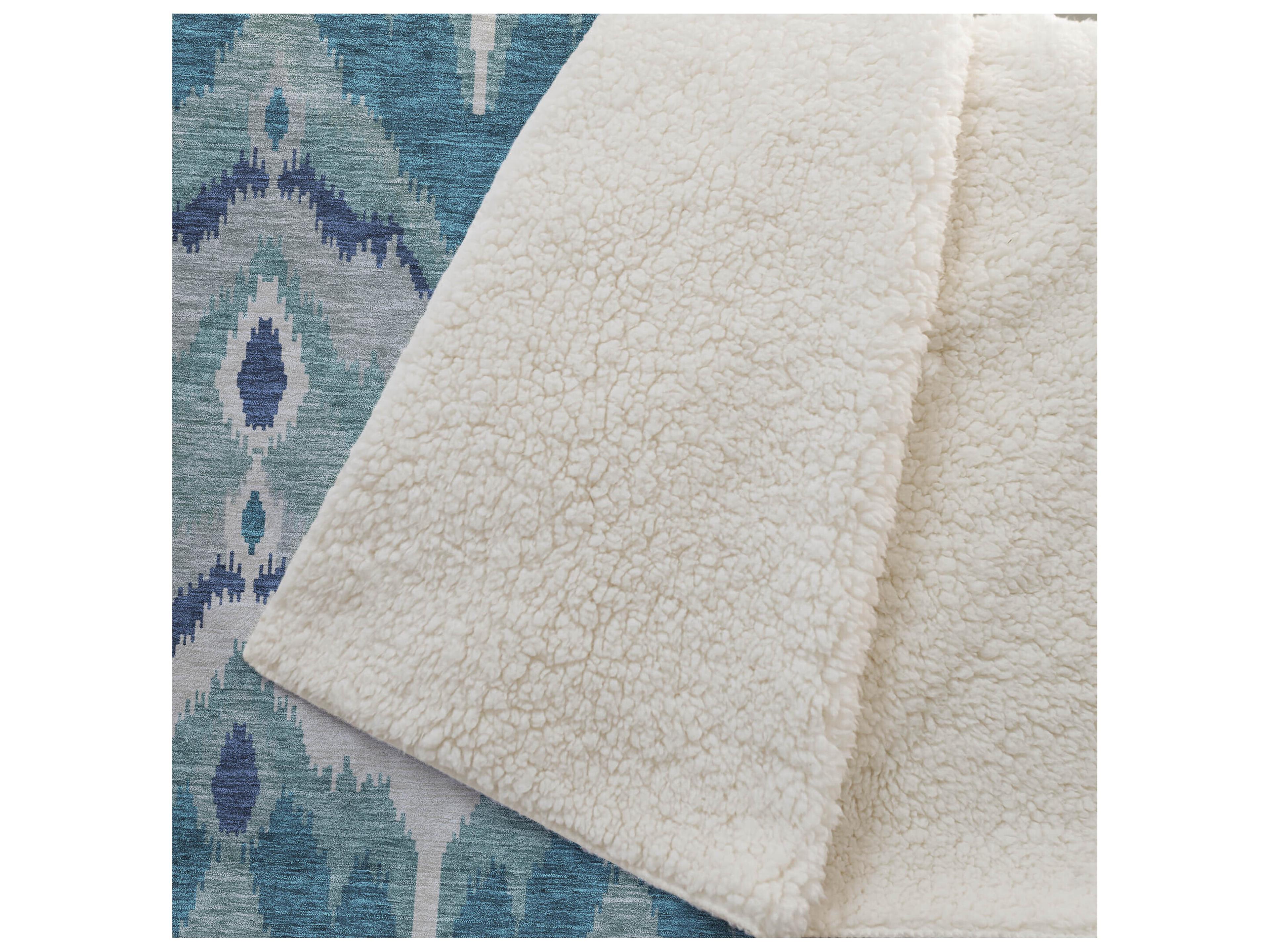 Dalyn Sherpa Teal Polyester Throw