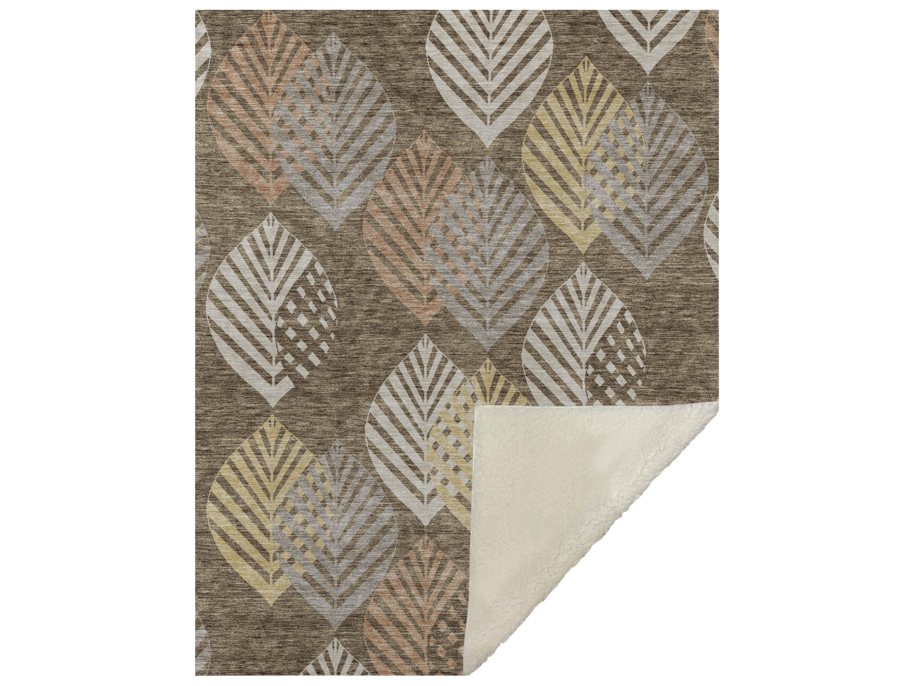 Sherpa Brown Polyester Throw