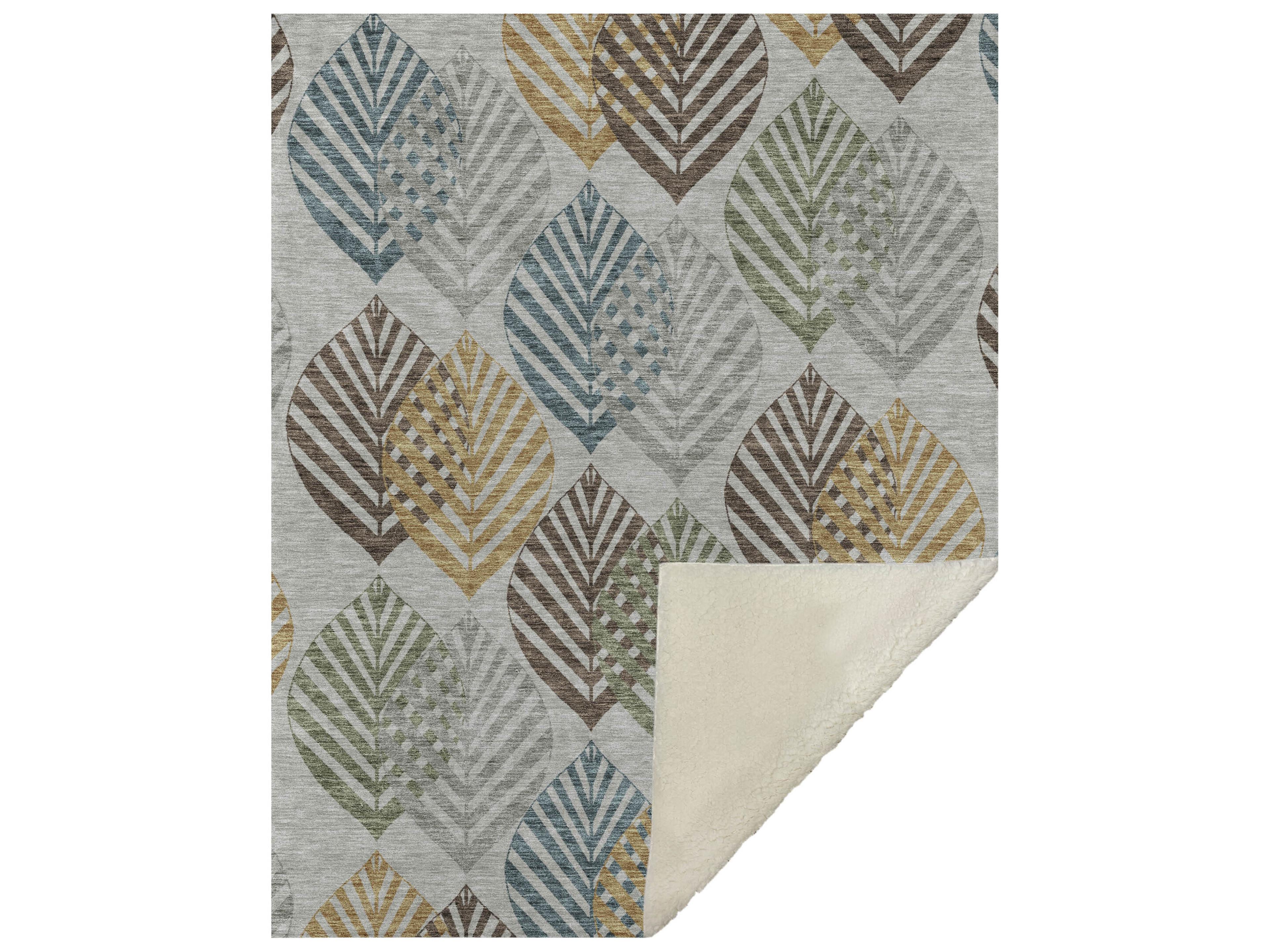 Dalyn Sherpa Gray Polyester Throw