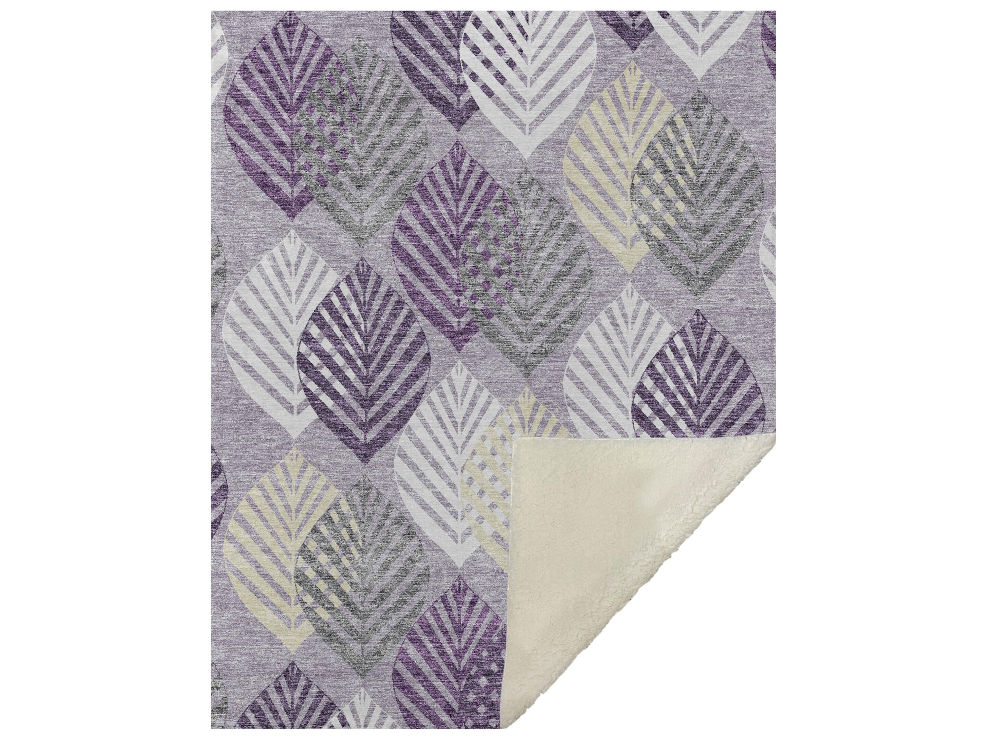 Dalyn Sherpa Purple Polyester Throw