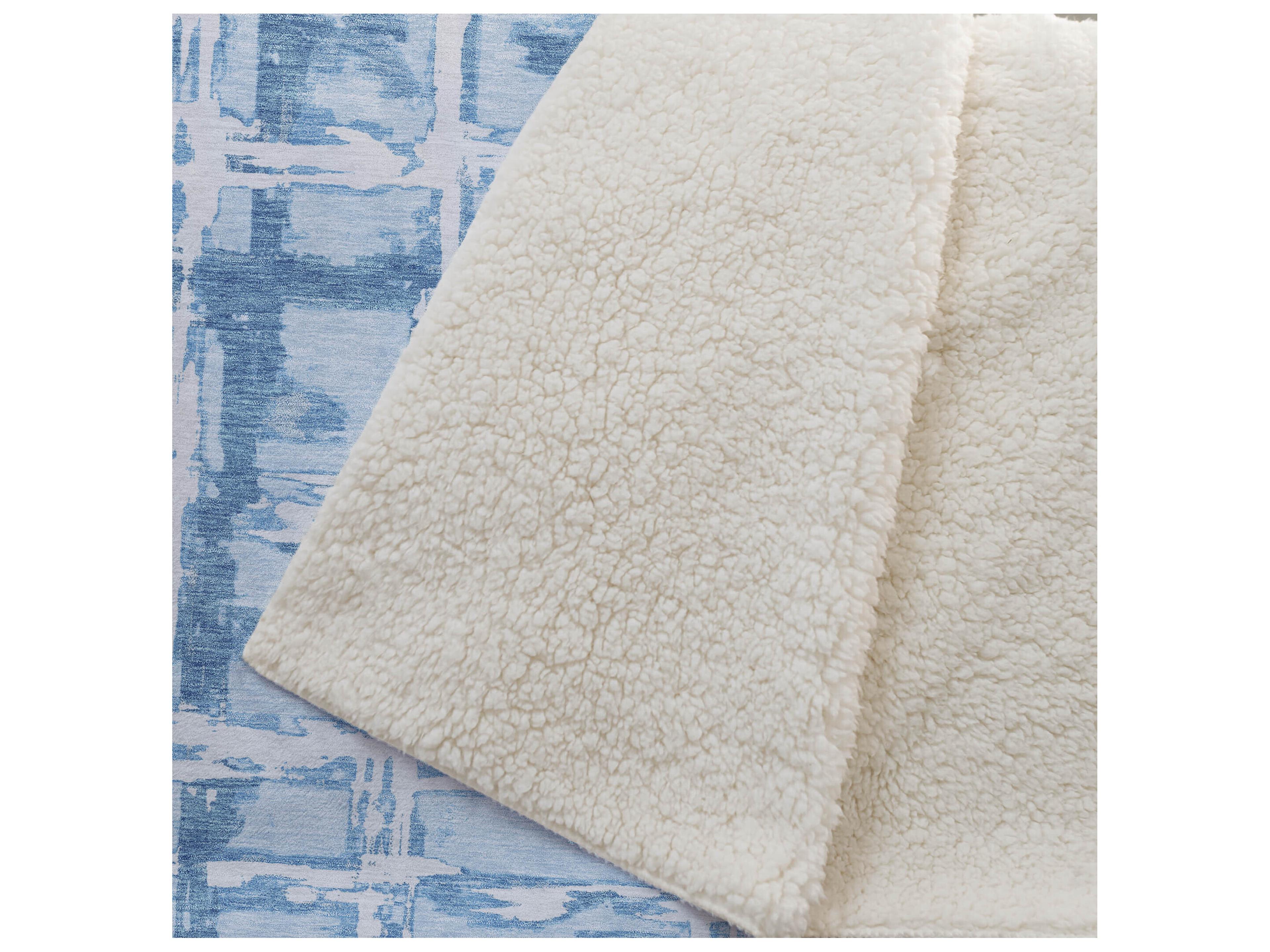 Dalyn Sherpa Blue Polyester Throw