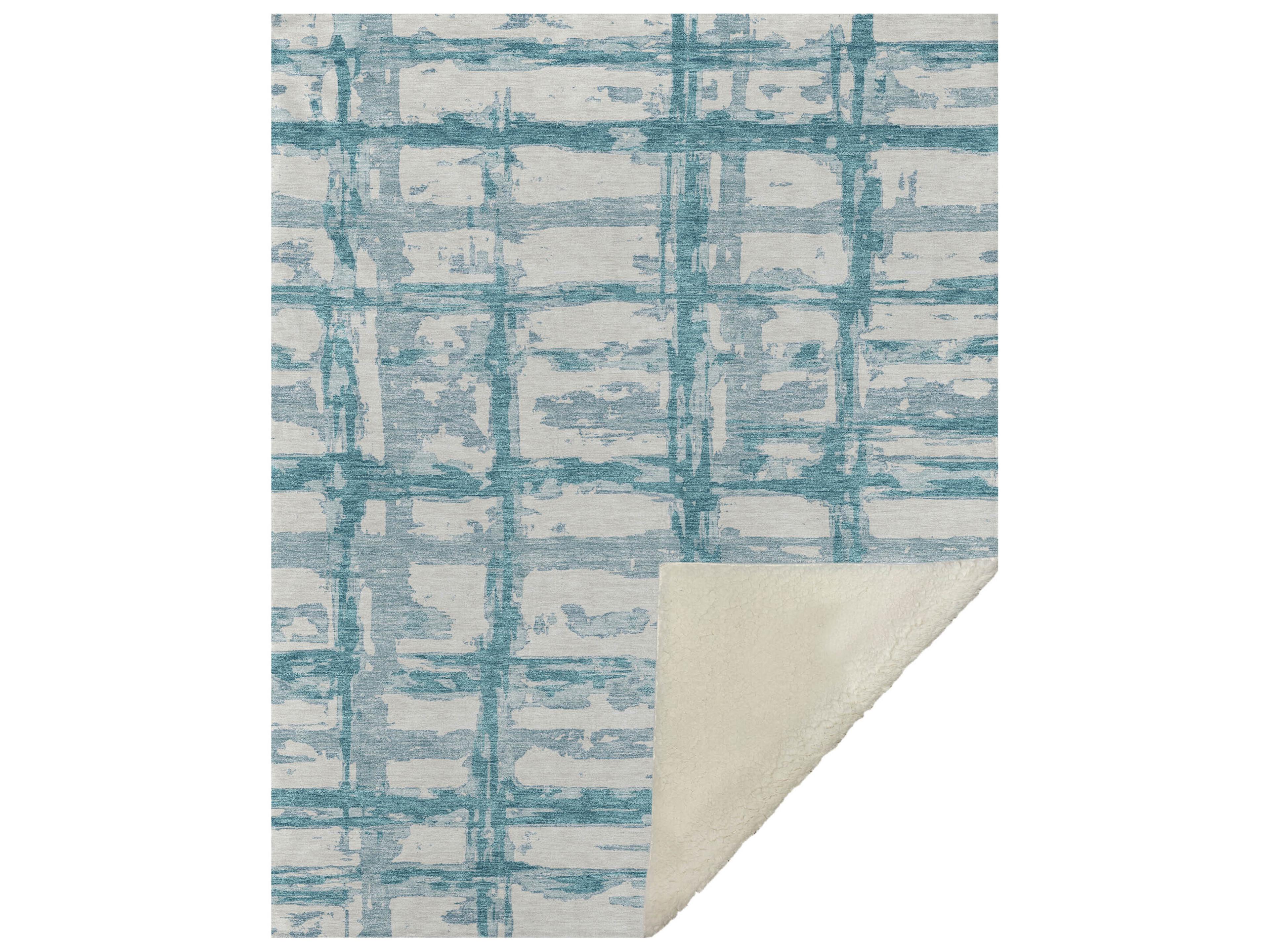 Dalyn Sherpa Teal Polyester Throw