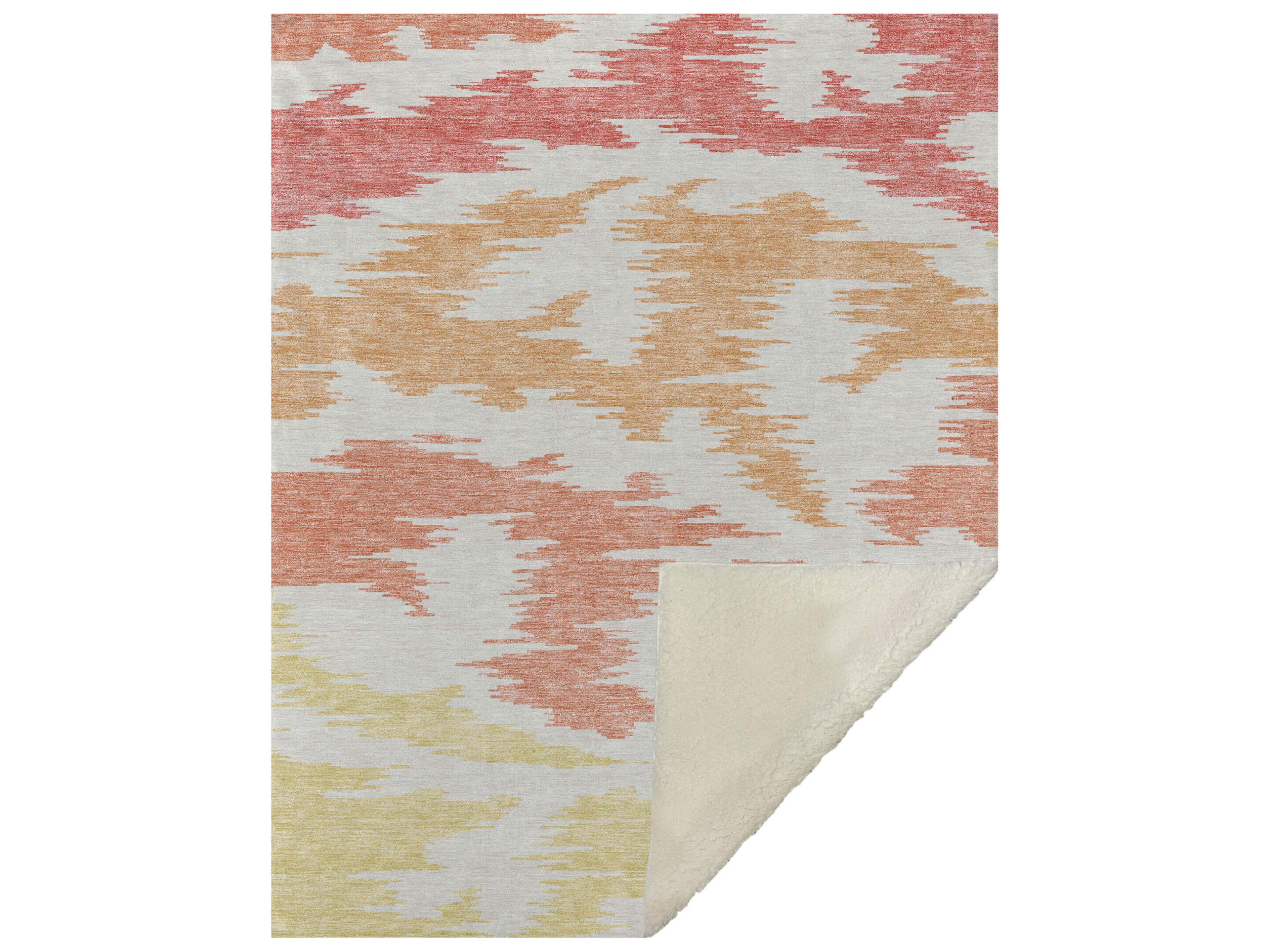 Sherpa Orange Polyester Throw