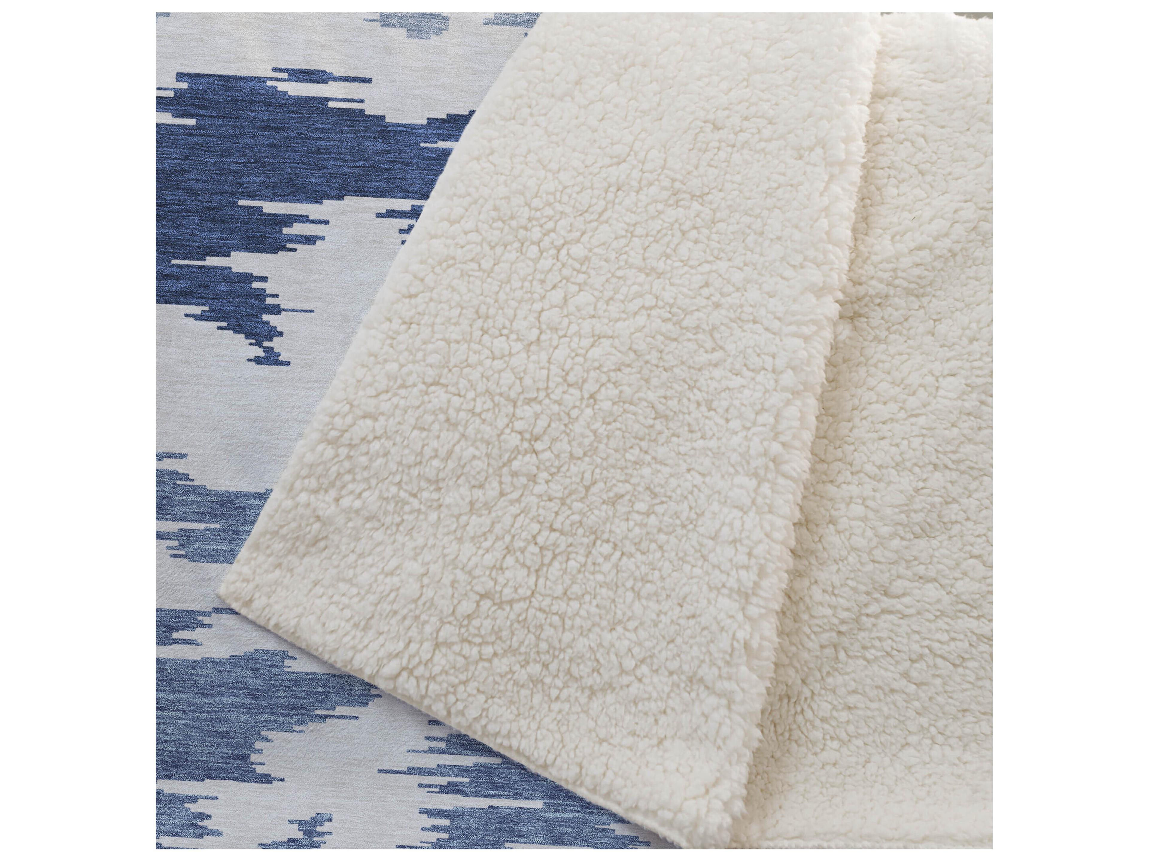 Dalyn Sherpa Blue Polyester Throw