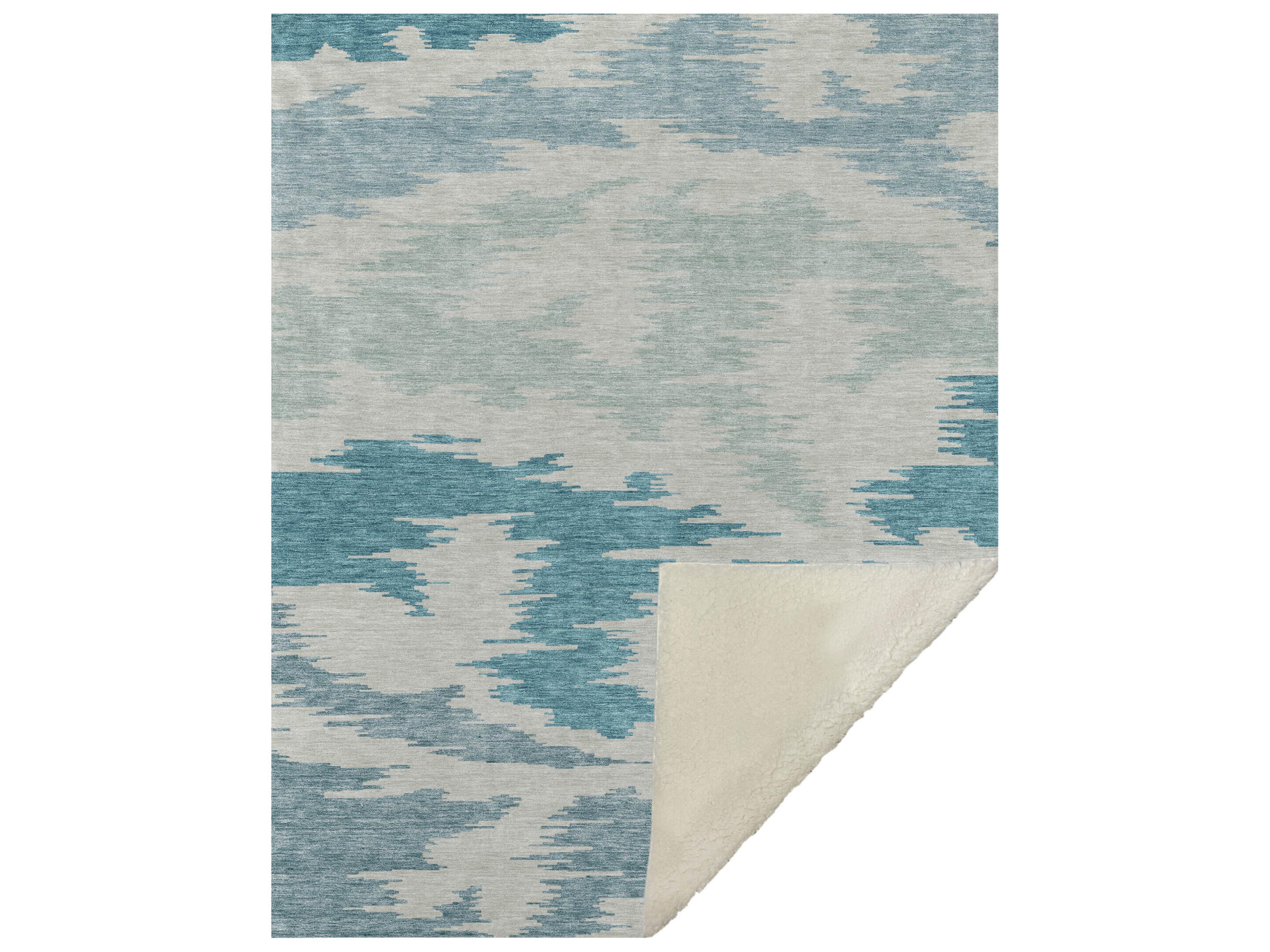 Dalyn Sherpa Teal Polyester Throw