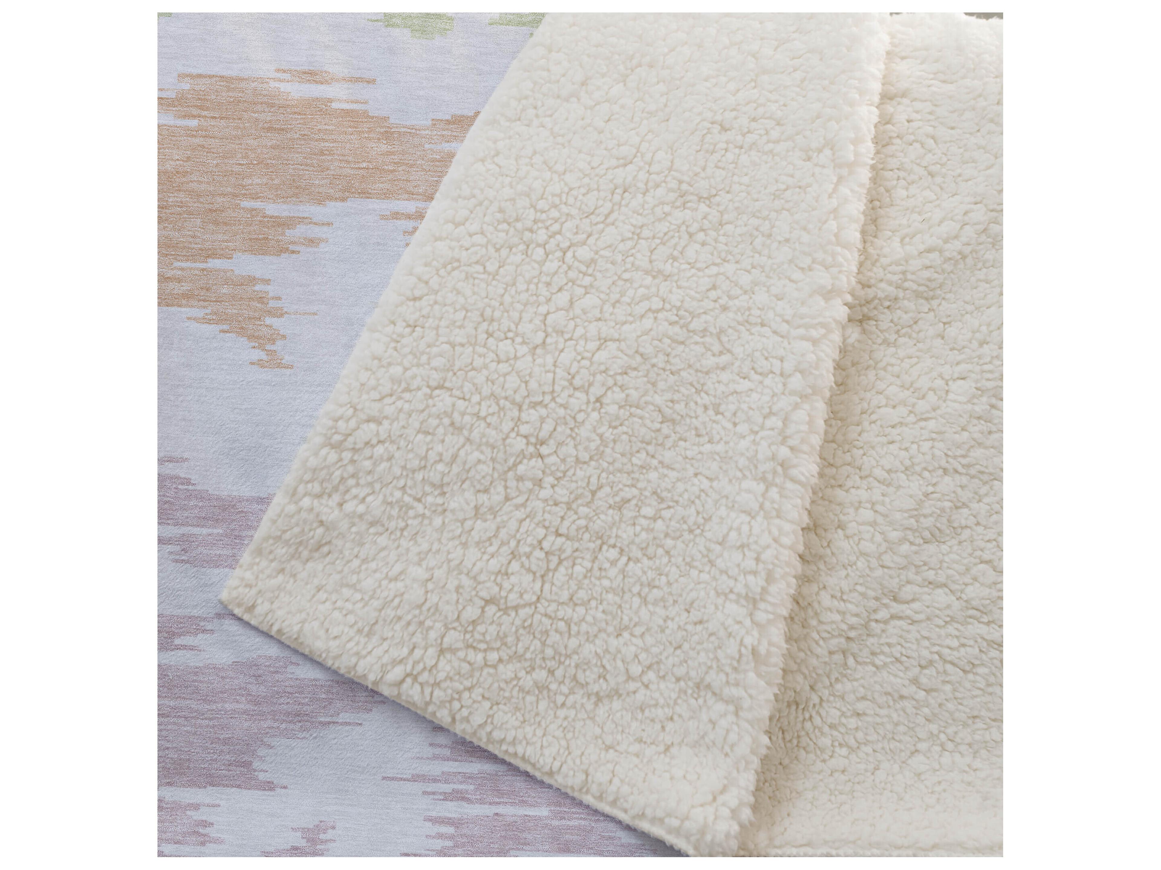 Dalyn Sherpa Ivory Polyester Throw