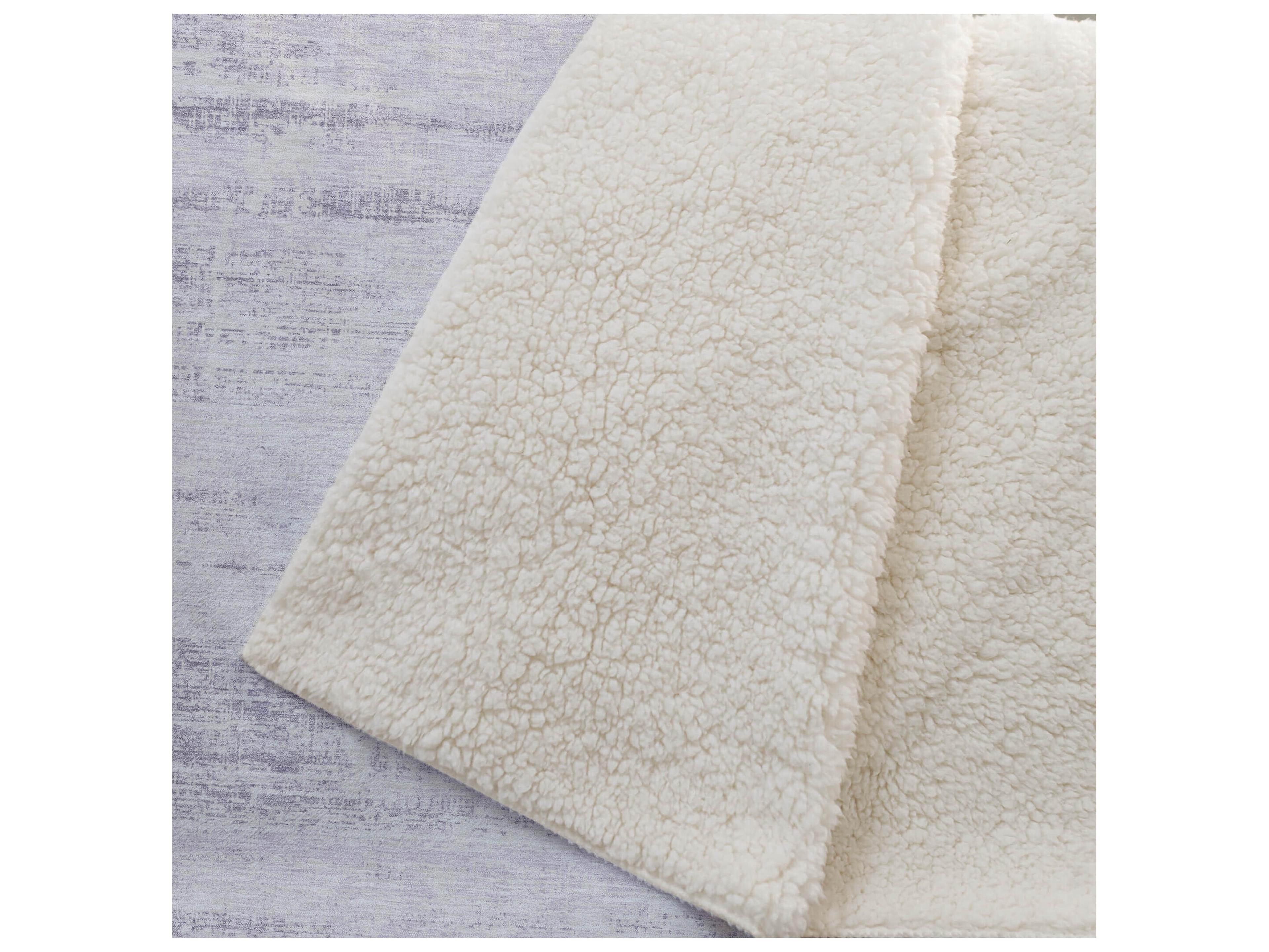 Dalyn Sherpa Purple Polyester Throw