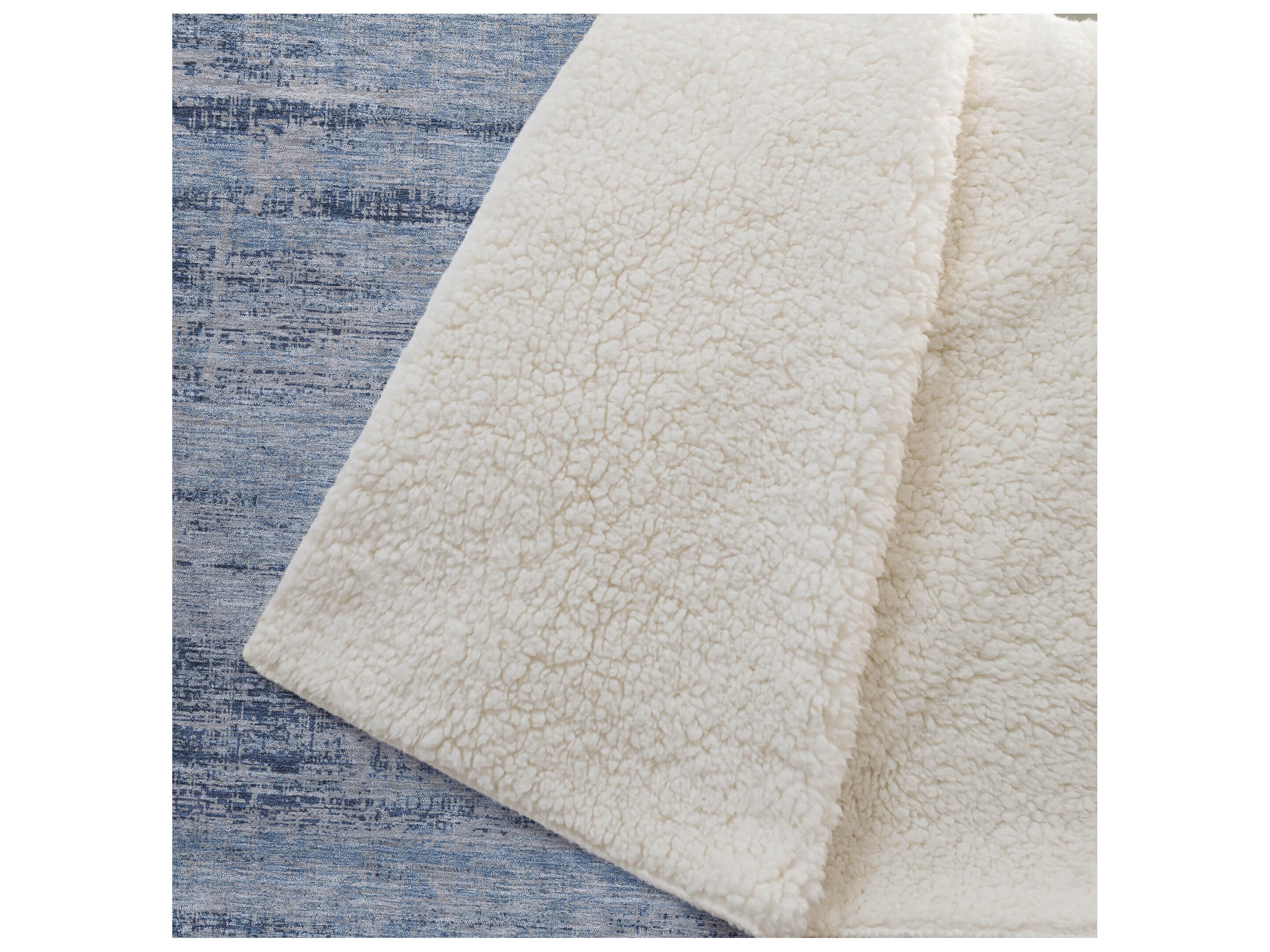 Dalyn Sherpa Blue Polyester Throw