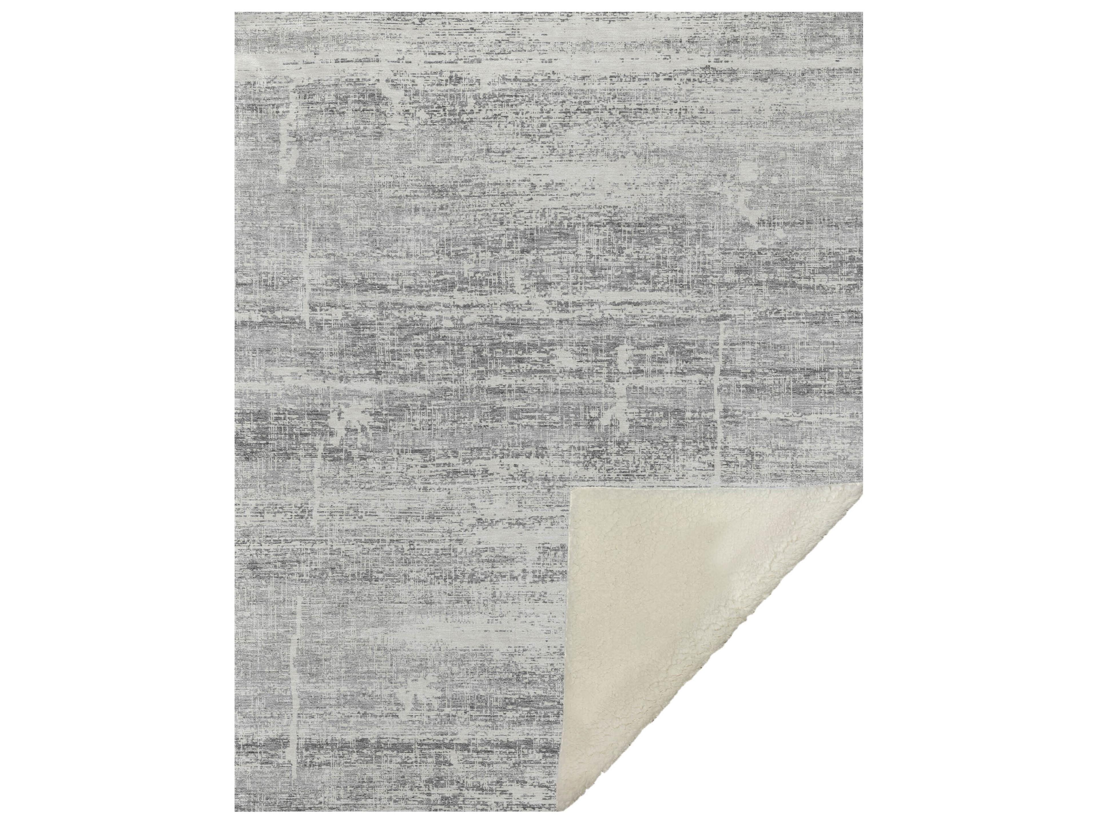 Dalyn Sherpa Gray Polyester Throw