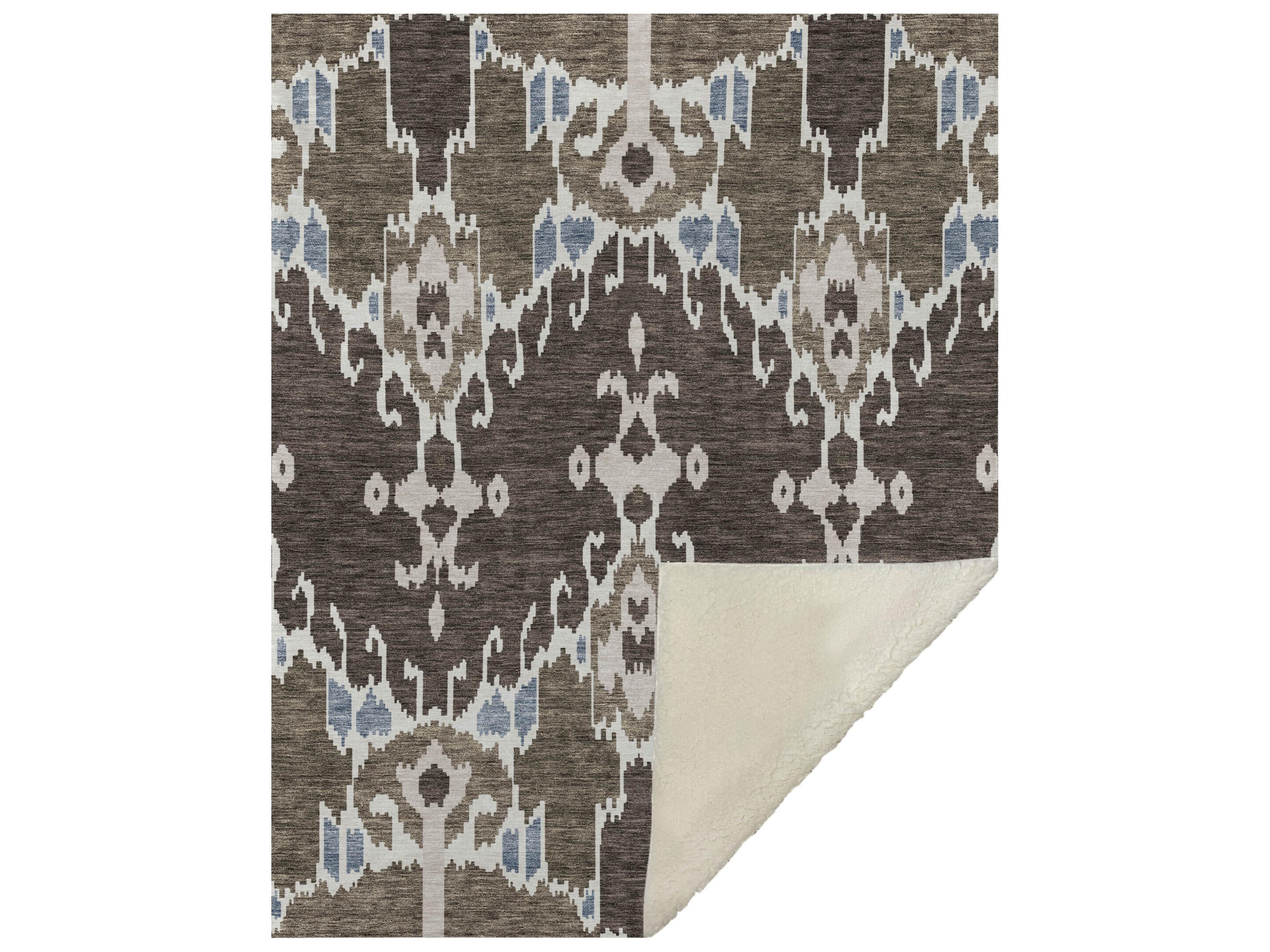 Sherpa Brown Polyester Throw