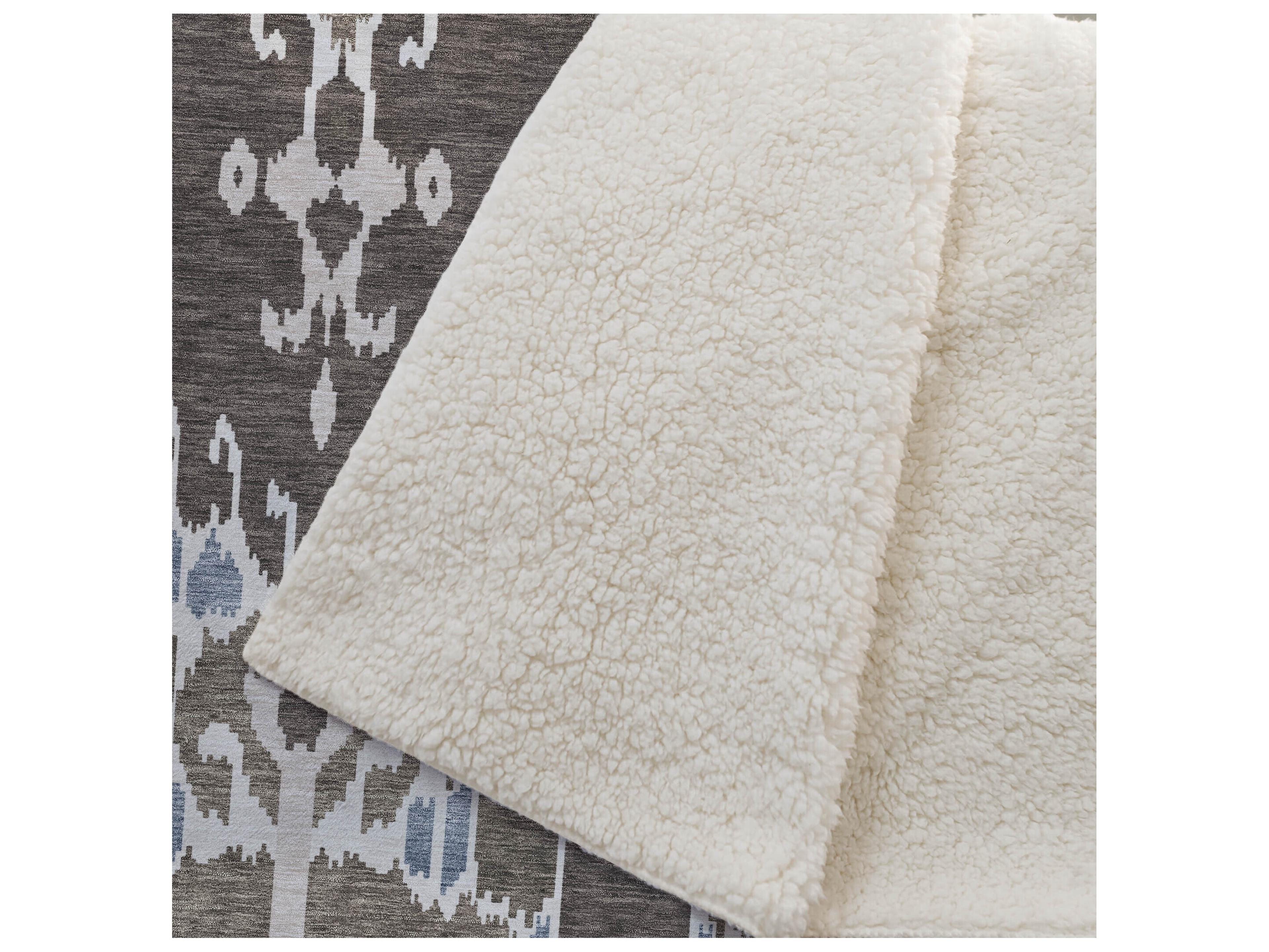 Dalyn Sherpa Brown Polyester Throw